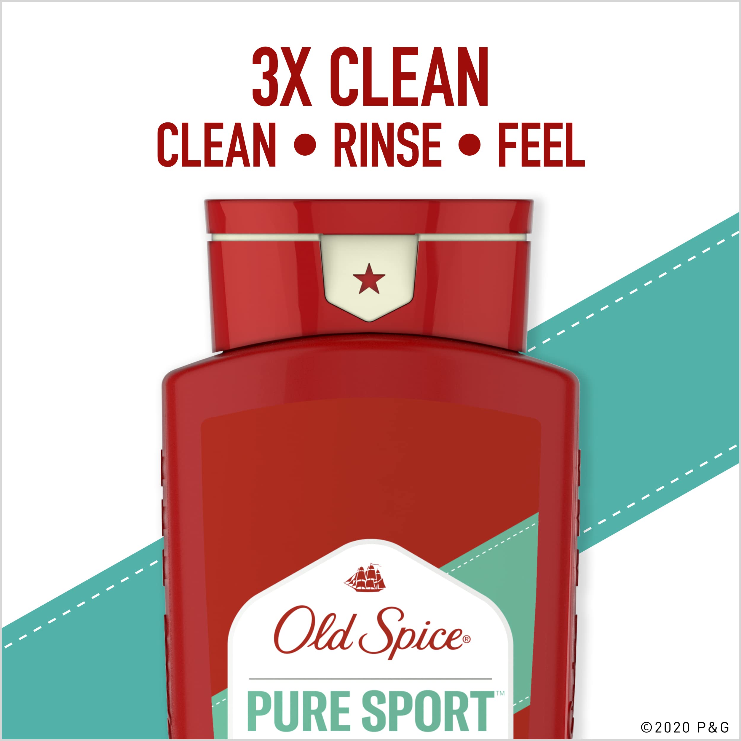 Foto 5 pulgar | Gel De Baño Old Spice High Endurance Pure Sport Para Hombre, 1 L X 4 - Venta Internacional.