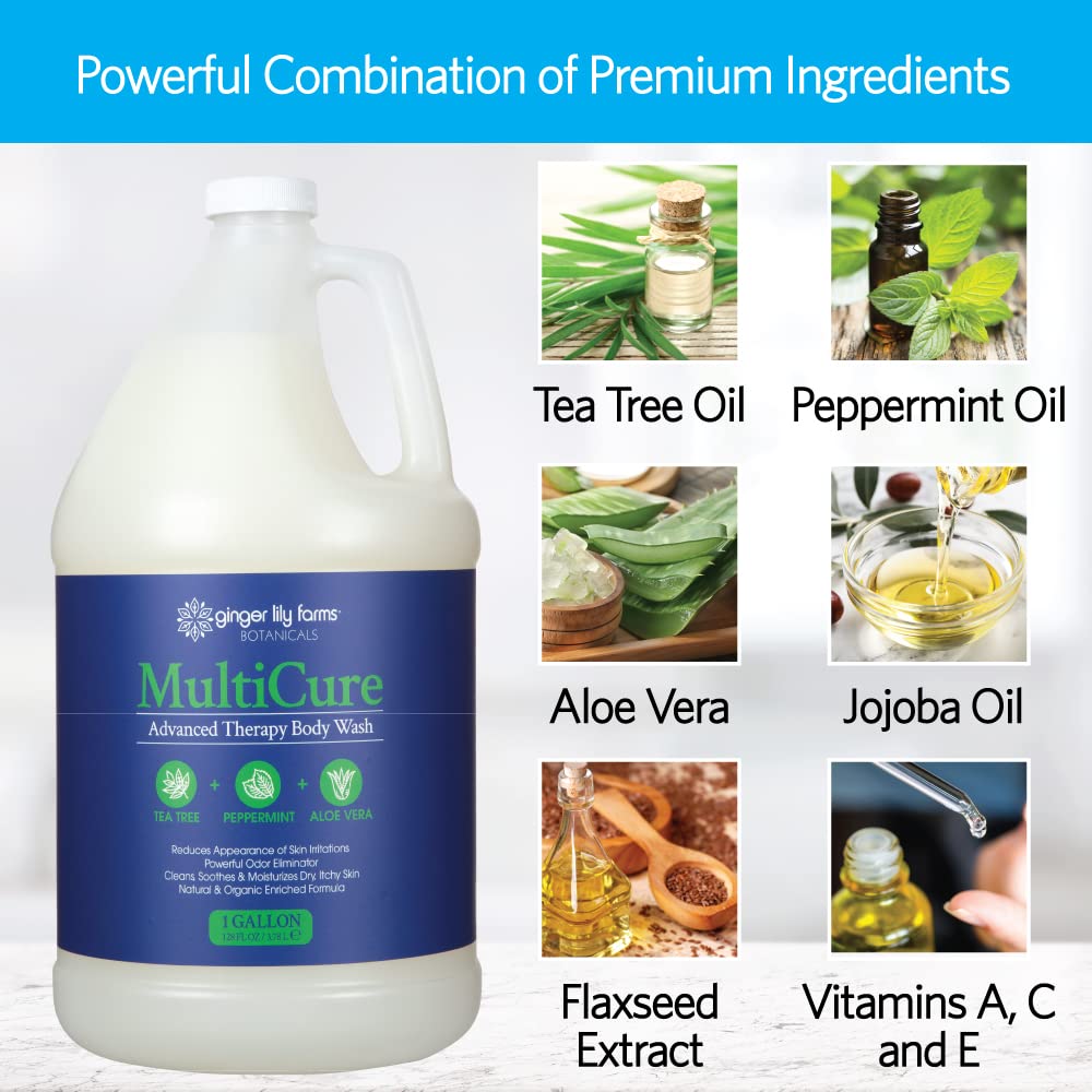 Foto 5 pulgar | Gel De Baño Ginger Lily Farms Multicure 3,8 L Con Aceite De Árbol De Té - Venta Internacional.