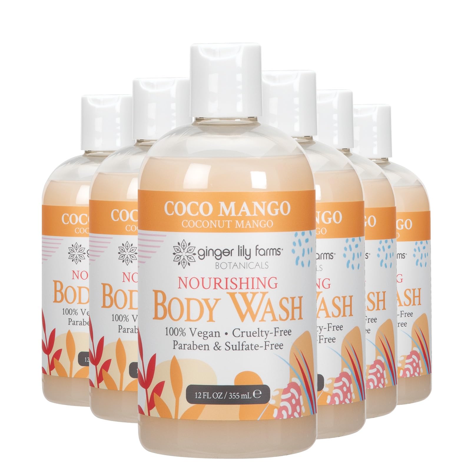 Gel De Baño Ginger Lily Farms Botanicals Coco Mango 360 Ml X6 - Venta Internacional.