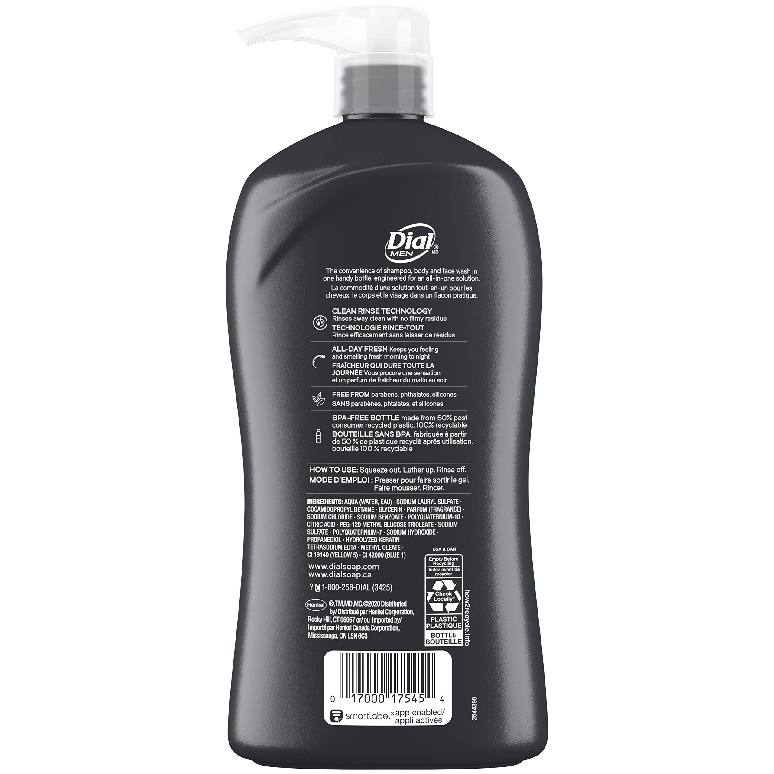 Foto 3 pulgar | Limpiador Corporal, Capilar Y Facial Dial Men Recharge 946 Ml - Venta Internacional.