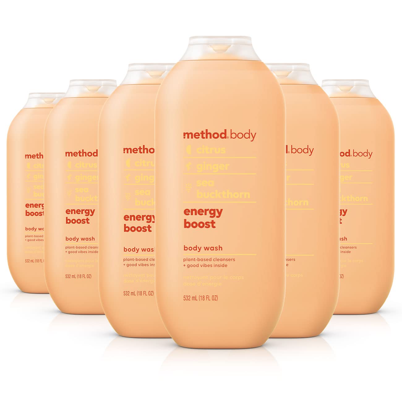 Foto 2 pulgar | Body Wash Method Energy Boost 532 Ml (paquete De 6) - Venta Internacional.