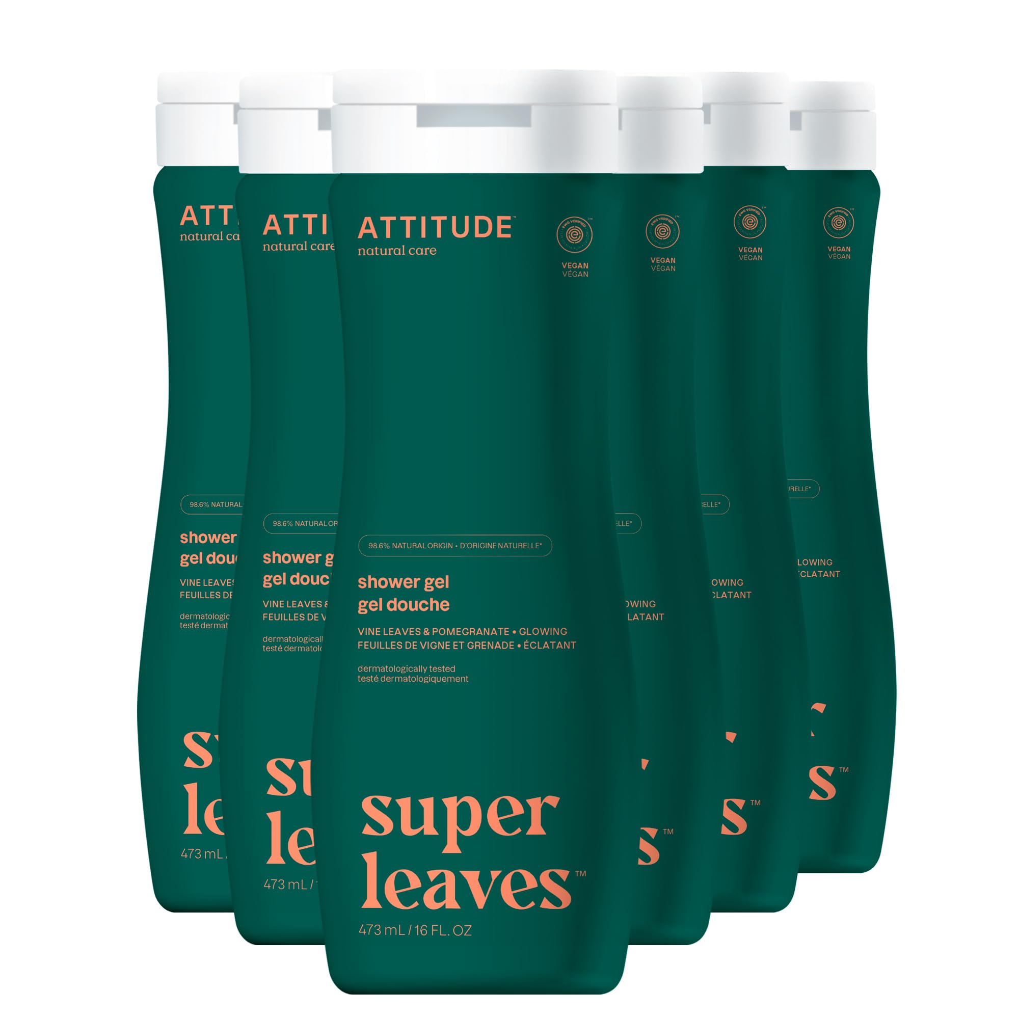 Gel De Baño Attitude Red Vine Leaves, 473 Ml (paquete De 6) - Venta Internacional.