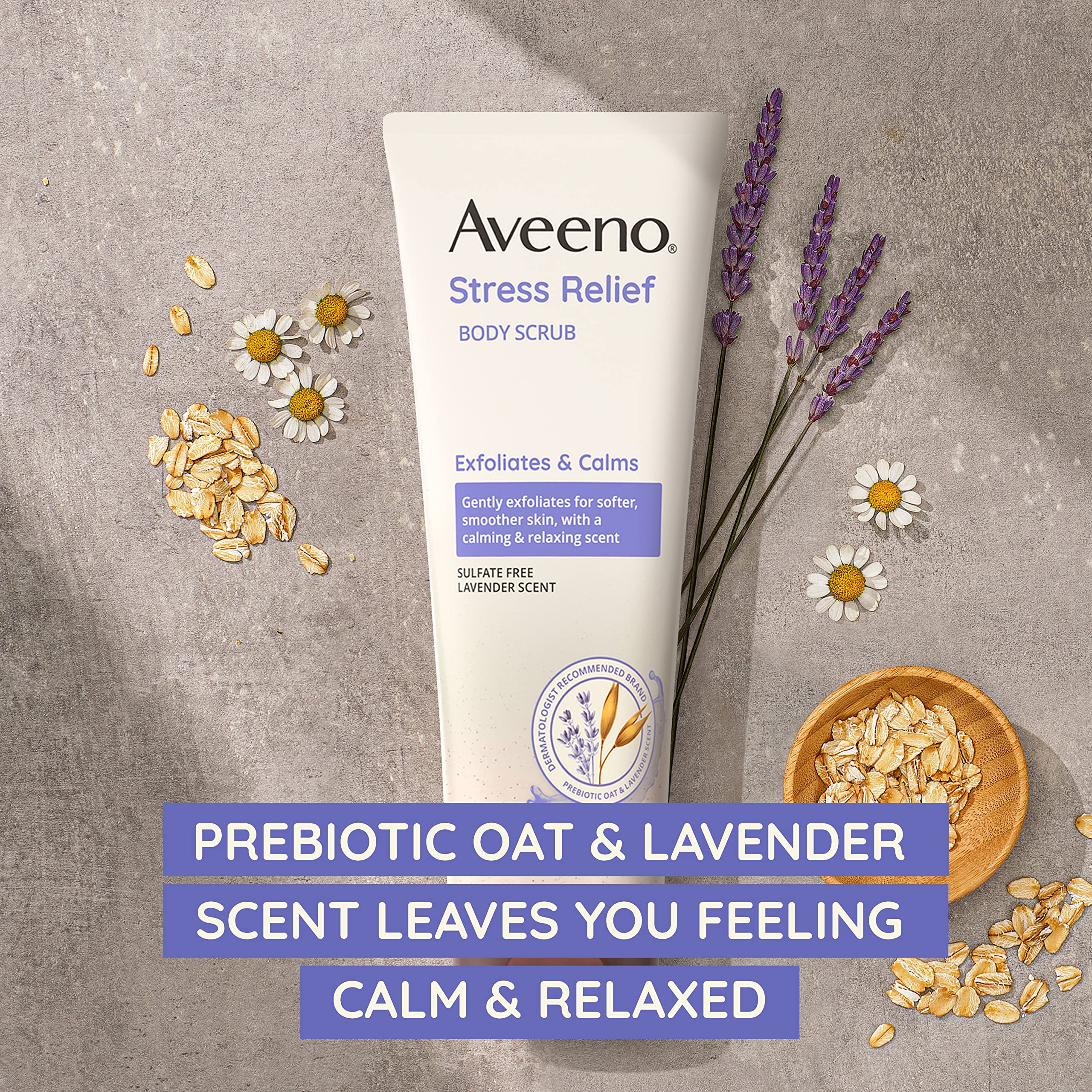 Foto 3 pulgar | Exfoliante Corporal Aveeno Stress Relief 240 ml - Venta Internacional