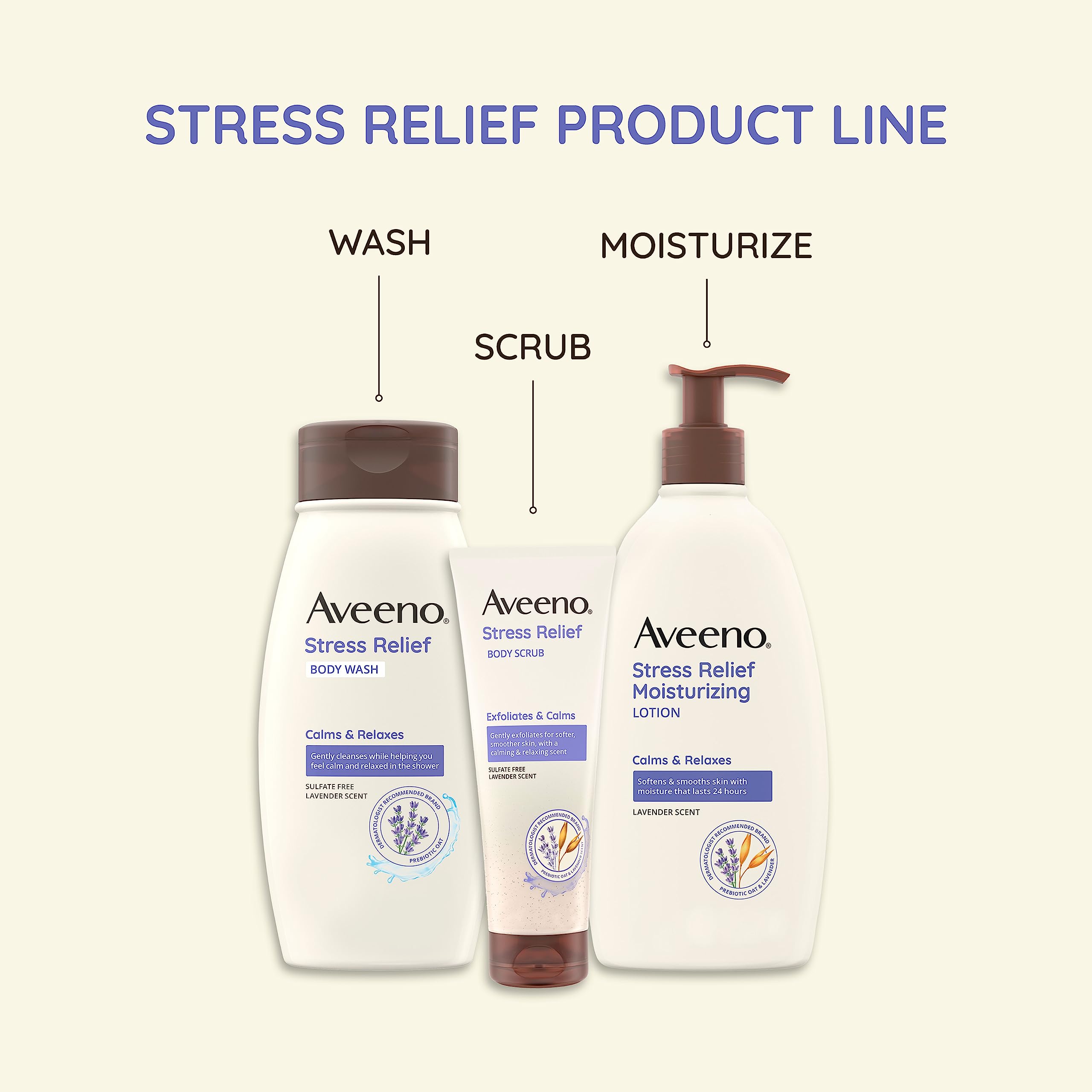 Foto 5 pulgar | Exfoliante Corporal Aveeno Stress Relief 240 ml - Venta Internacional