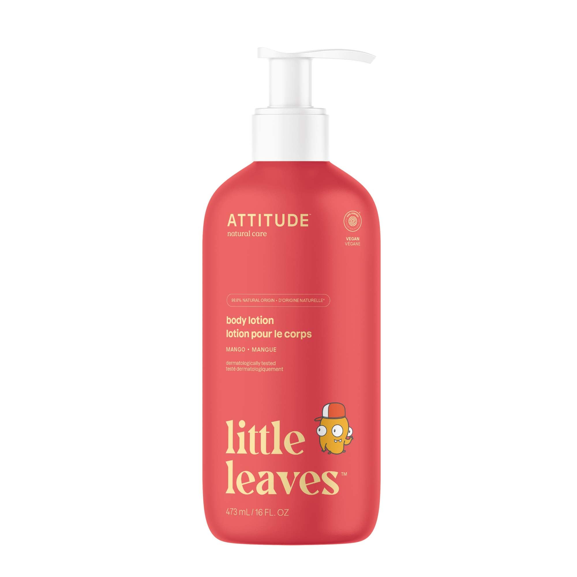 Loción Corporal Attitude Para Niños Ewg Verified Vegan Mango 480 Ml - Venta Internacional.