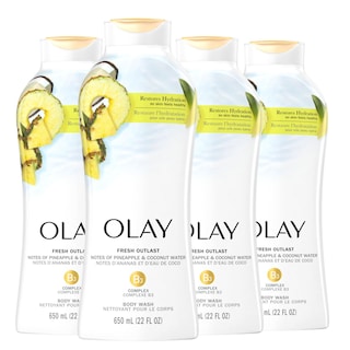 Foto 1 | Gel De Baño Olay Fresh Outlast, Rejuvenecedor, Piña Y Coco, 650 Ml X 4 - Venta Internacional.