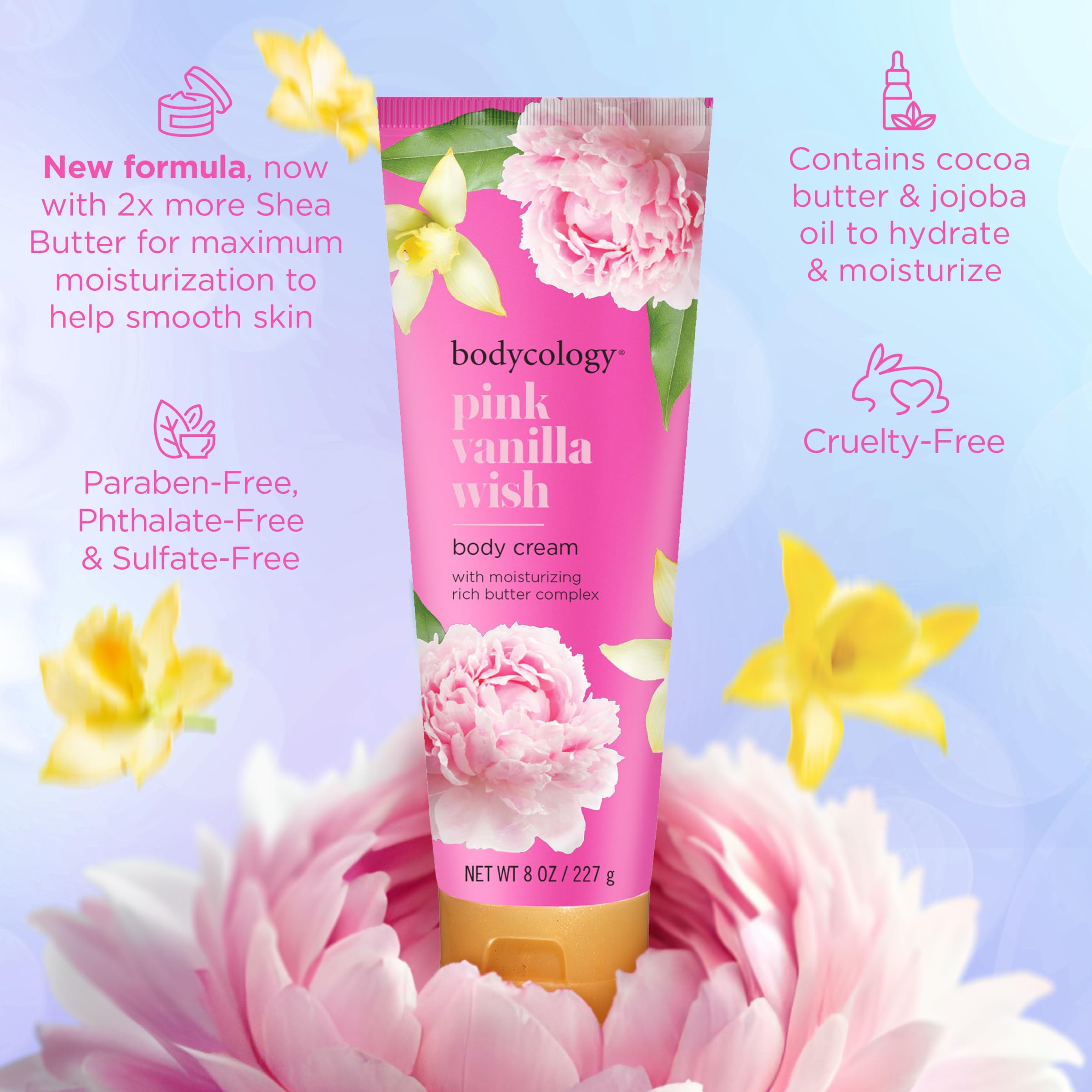 Foto 4 | Crema Corporal Bodycology Manteca De Karité Rosa Vainilla Wish 240 Ml - Venta Internacional.