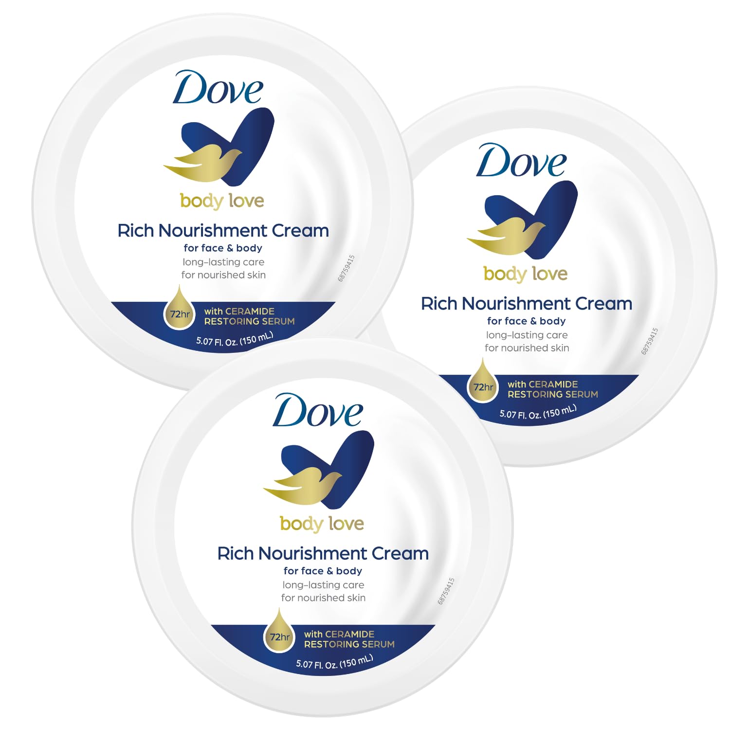 Foto 1 | Crema Hidratante Dove Nourishing Body Care 150 Ml, Paquete De 3 - Venta Internacional.