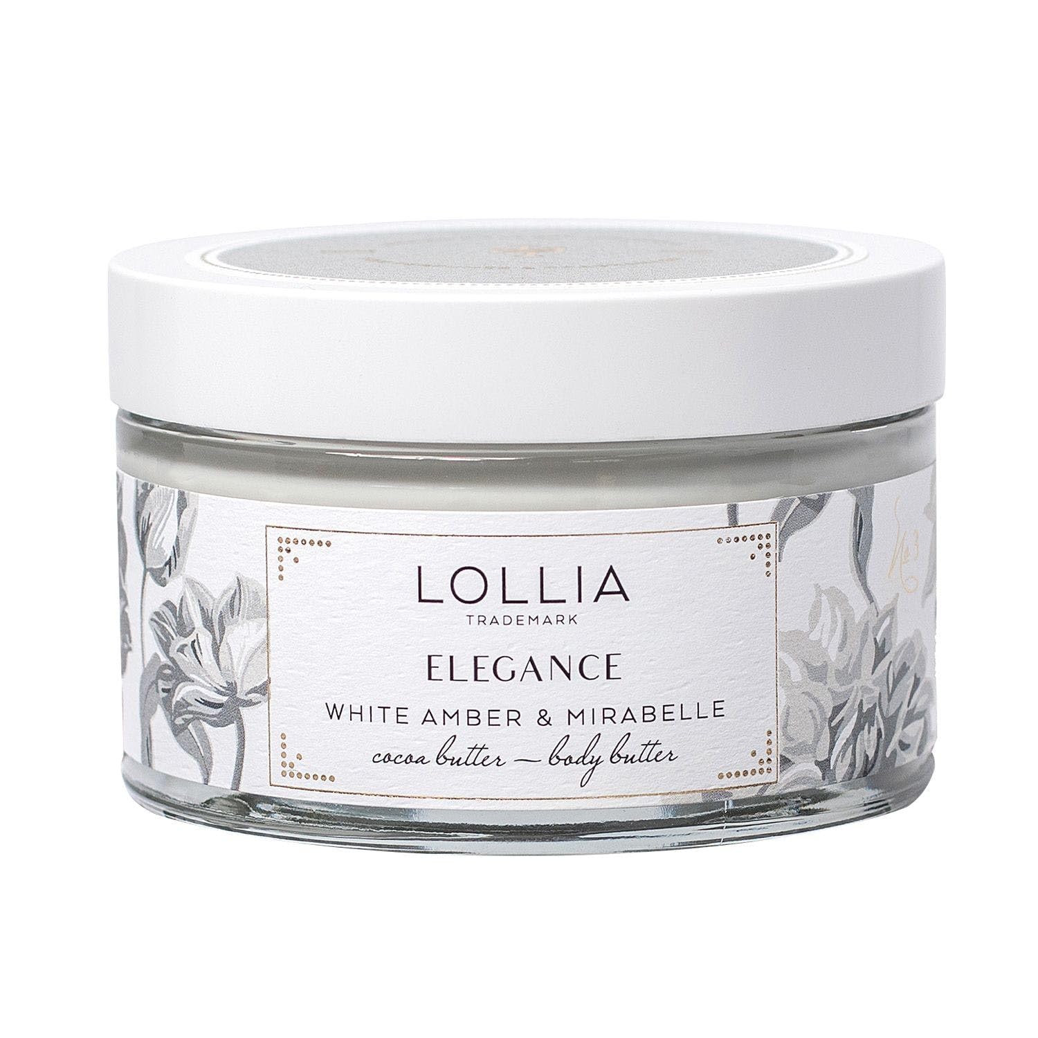 Manteca Corporal Lollia Elegance White Amber & Mirabelle 165 Ml - Venta Internacional.