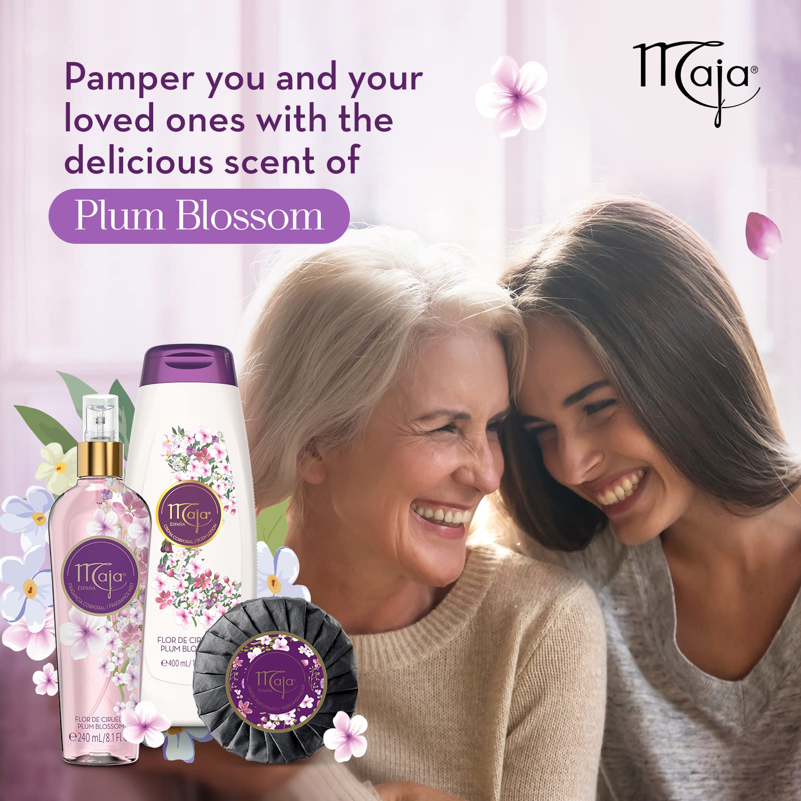 Foto 8 pulgar | Loción Corporal Maja Plum Blossom Con Aceite De Almendras Y Vitamina E 400 Ml - Venta Internacional.