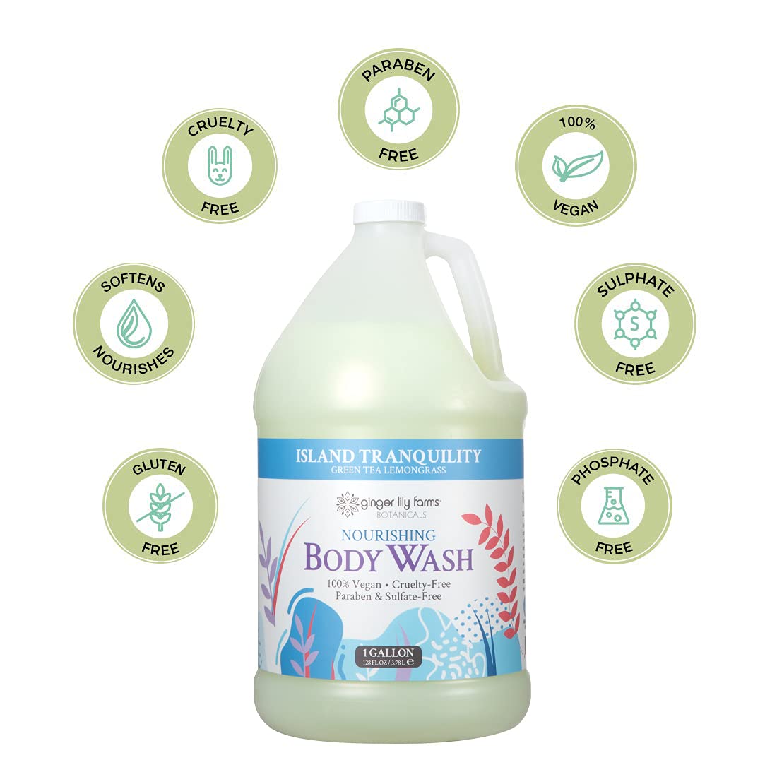 Foto 6 pulgar | Gel De Baño Ginger Lily Farms Nutritive, 1 Galón (1280 Ml) - Venta Internacional.