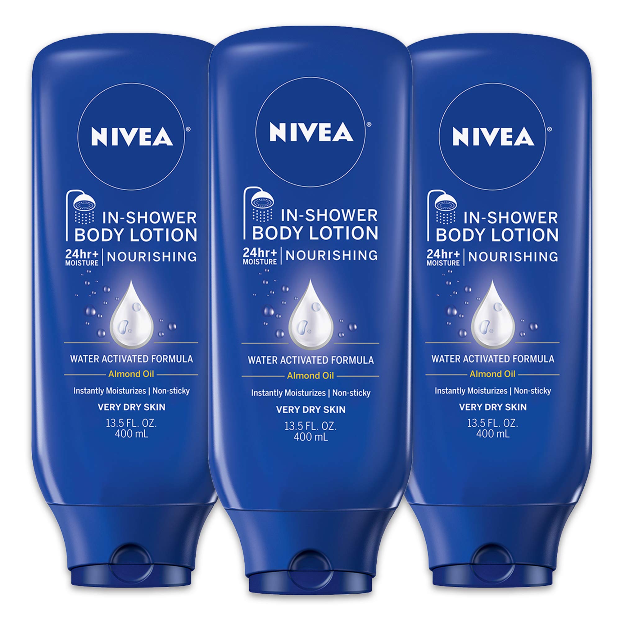 Loción Corporal Nivea Para Piel Seca Nutritiva Para La Ducha, 400 Ml X 3 - Venta Internacional.