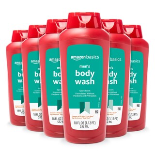 Foto 1 | Gel De Baño Amazon Basics Men Sport Scent 540 Ml, Paquete De 6 - Venta Internacional.