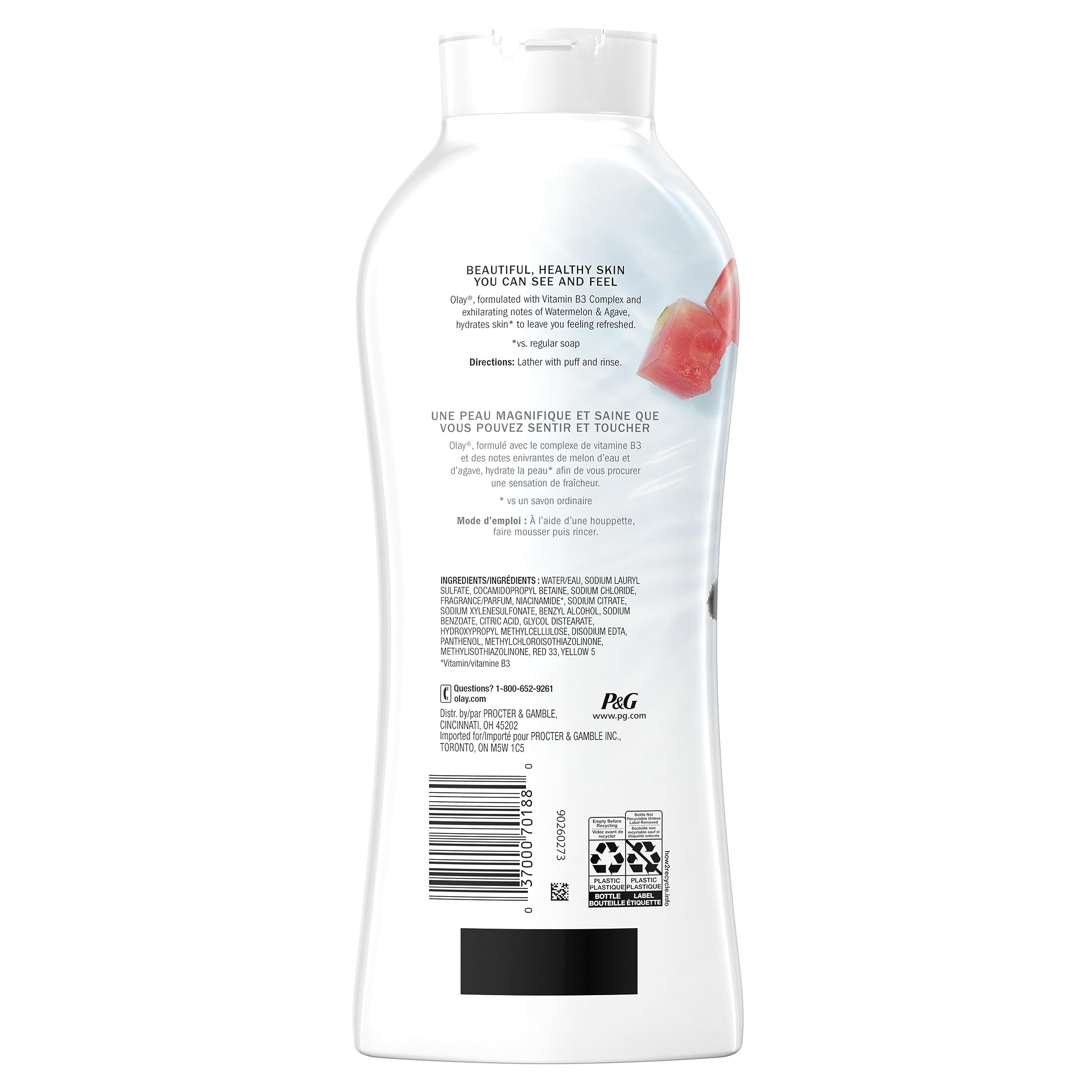 Foto 4 pulgar | Gel De Baño Olay Fresh Outlast Sandía Y Agave 650 Ml X4 - Venta Internacional.