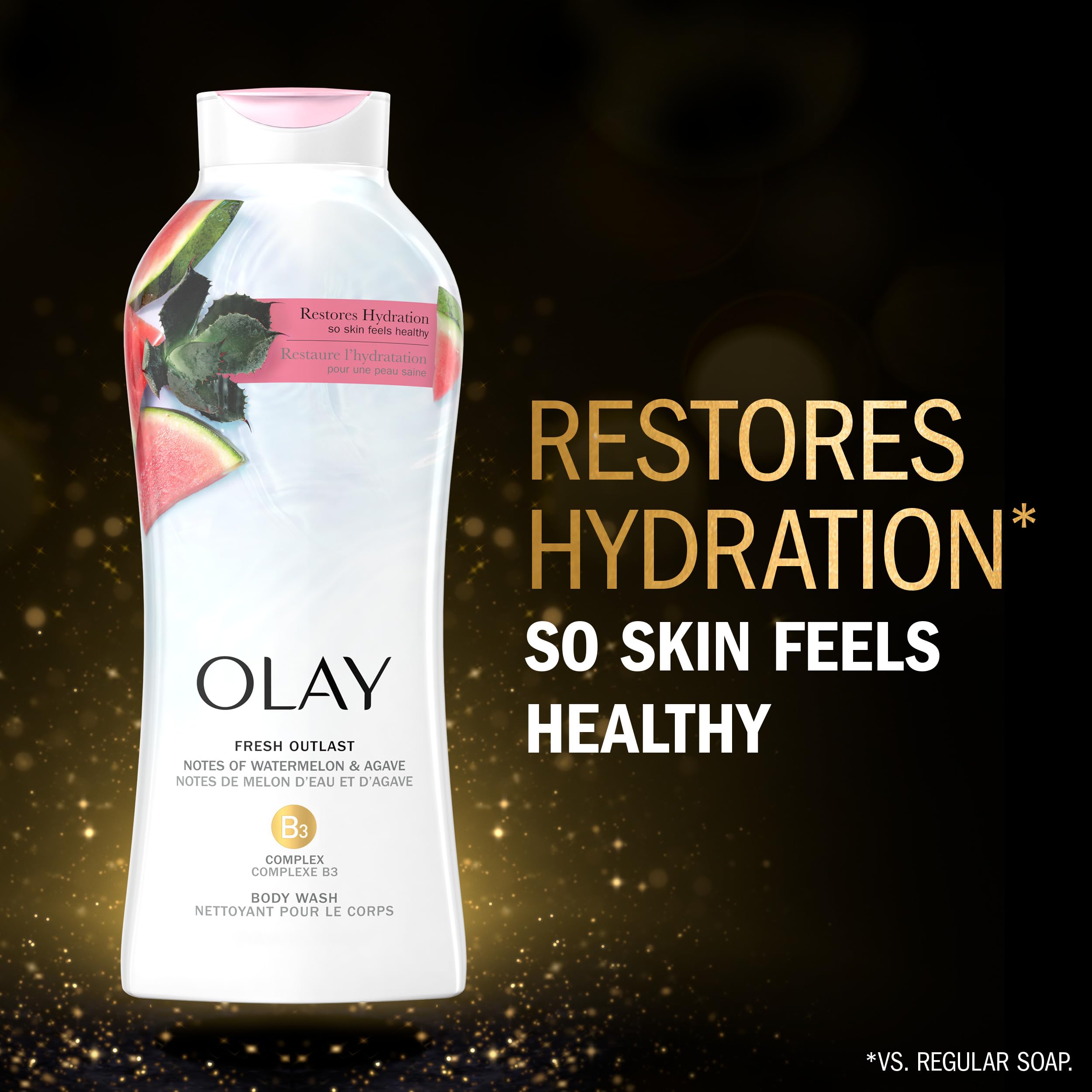 Foto 6 pulgar | Gel De Baño Olay Fresh Outlast Sandía Y Agave 650 Ml X4 - Venta Internacional.