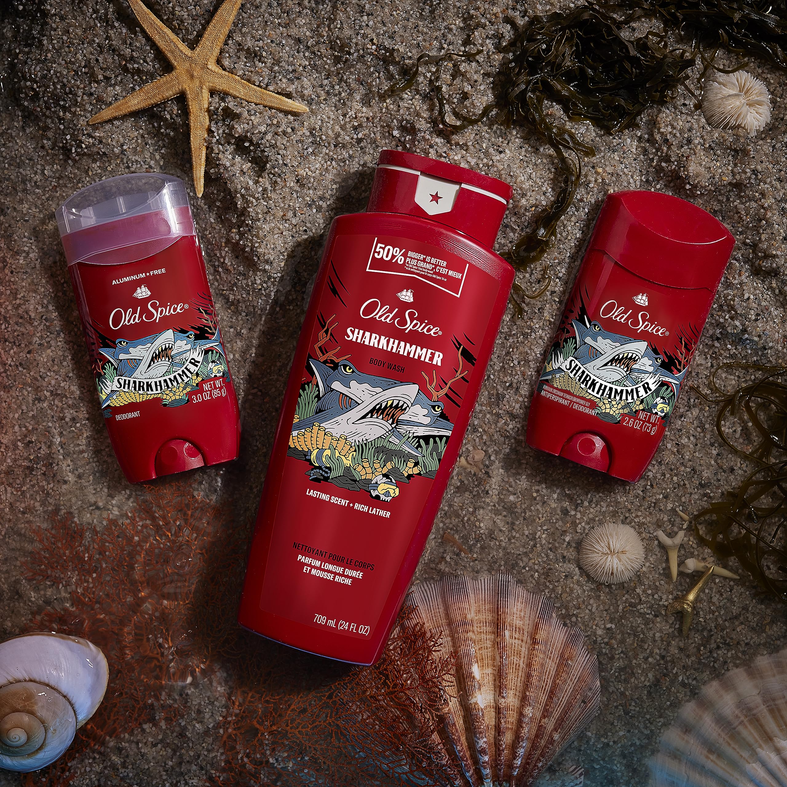 Foto 6 pulgar | Gel De Baño Old Spice Sharkhammer Para Hombre, 720 Ml (paquete De 4) - Venta Internacional.