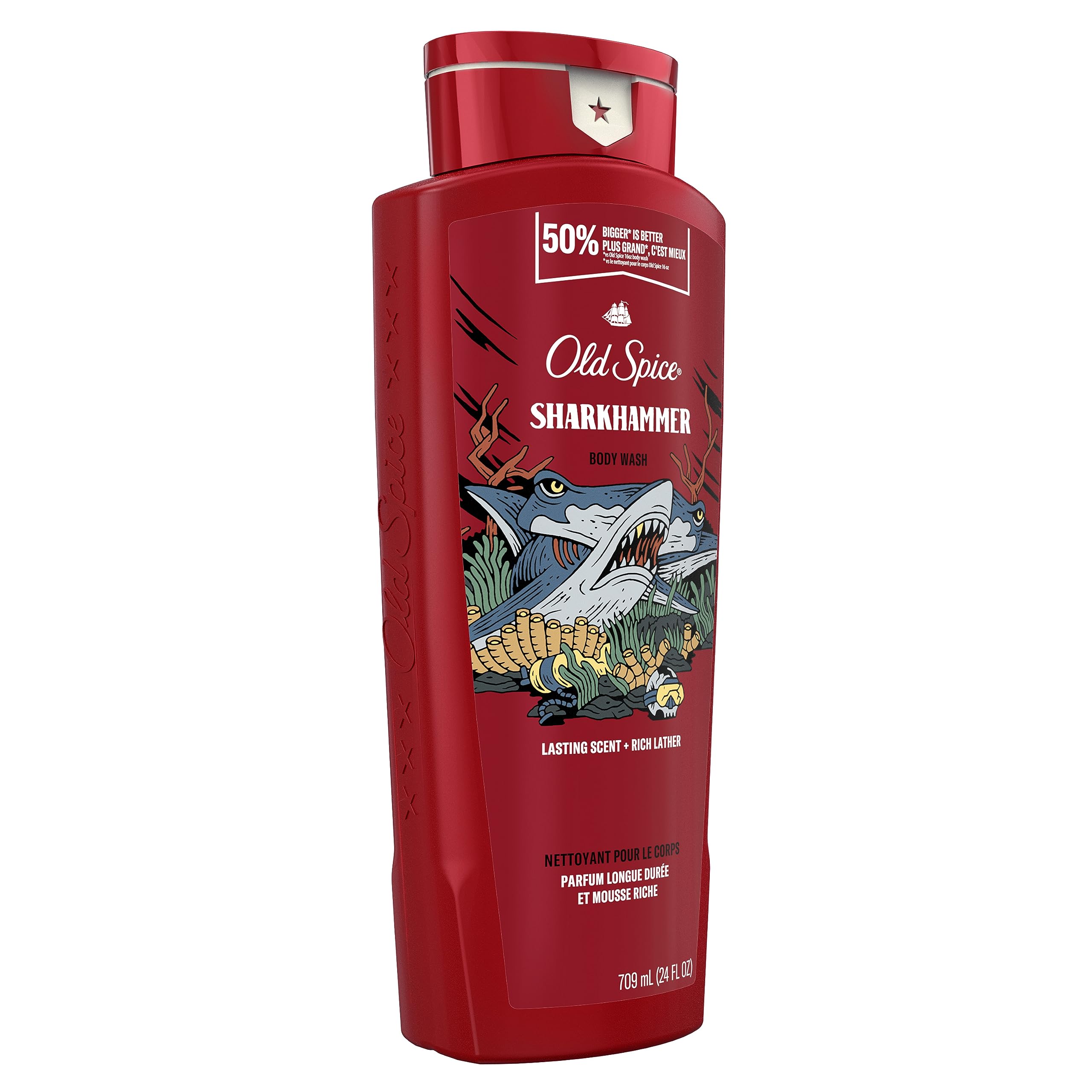 Foto 7 pulgar | Gel De Baño Old Spice Sharkhammer Para Hombre, 720 Ml (paquete De 4) - Venta Internacional.
