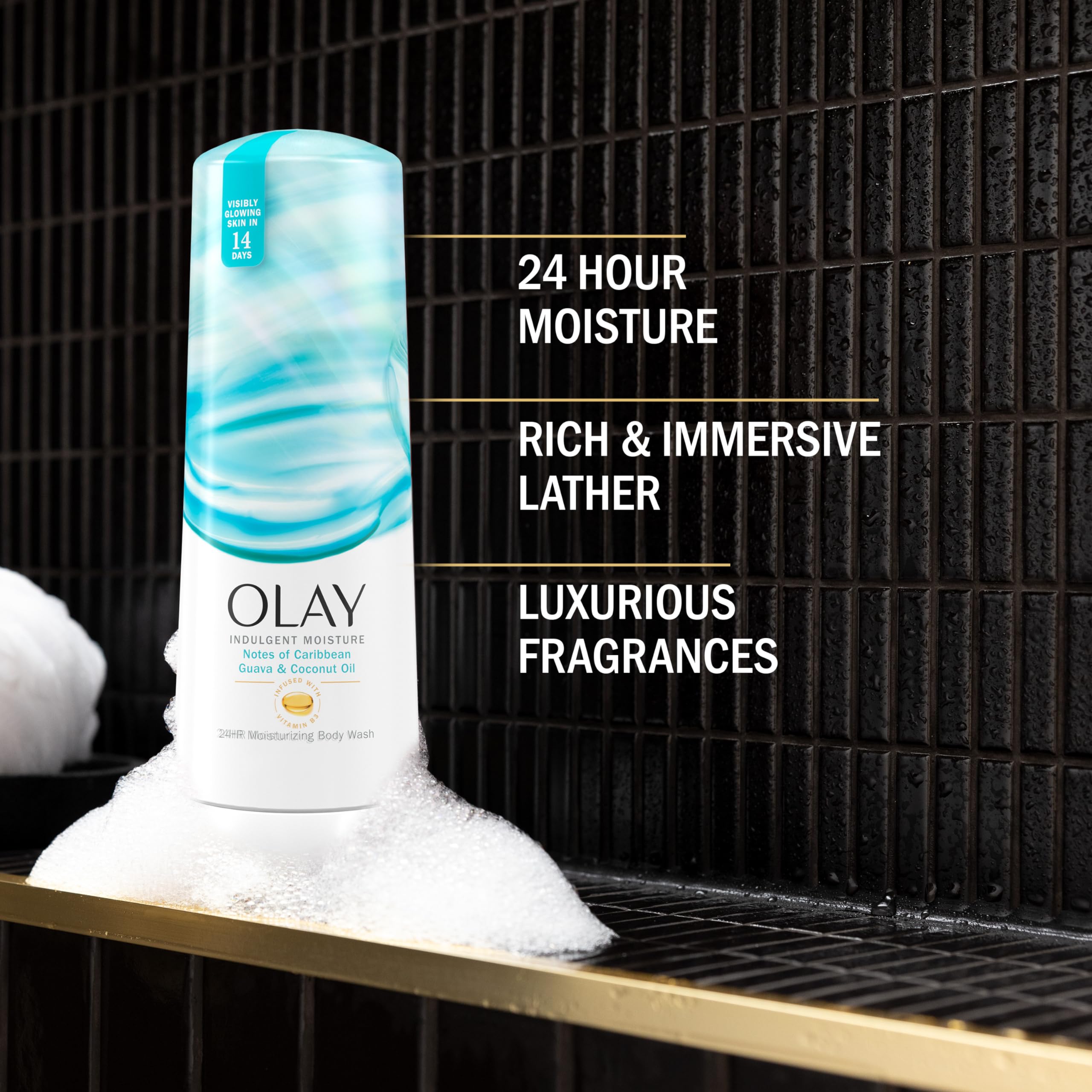 Foto 6 pulgar | Gel de Baño Olay Indulgent Moisture 591 Ml con Vitamina B3 - Venta Internacional