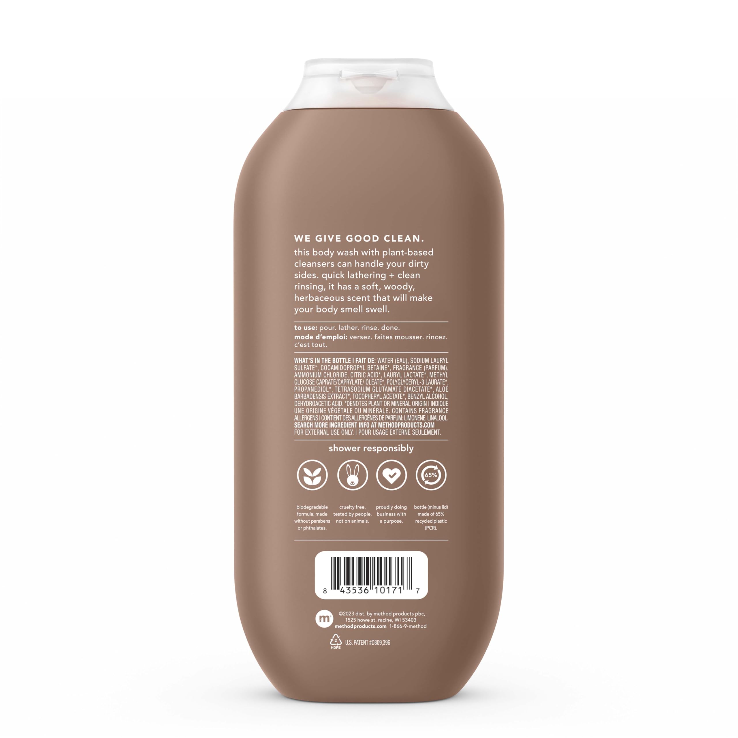 Foto 4 pulgar | Body Wash Method Para Hombre, Sándalo Y Vetiver, 532 Ml (paquete De 6) - Venta Internacional.