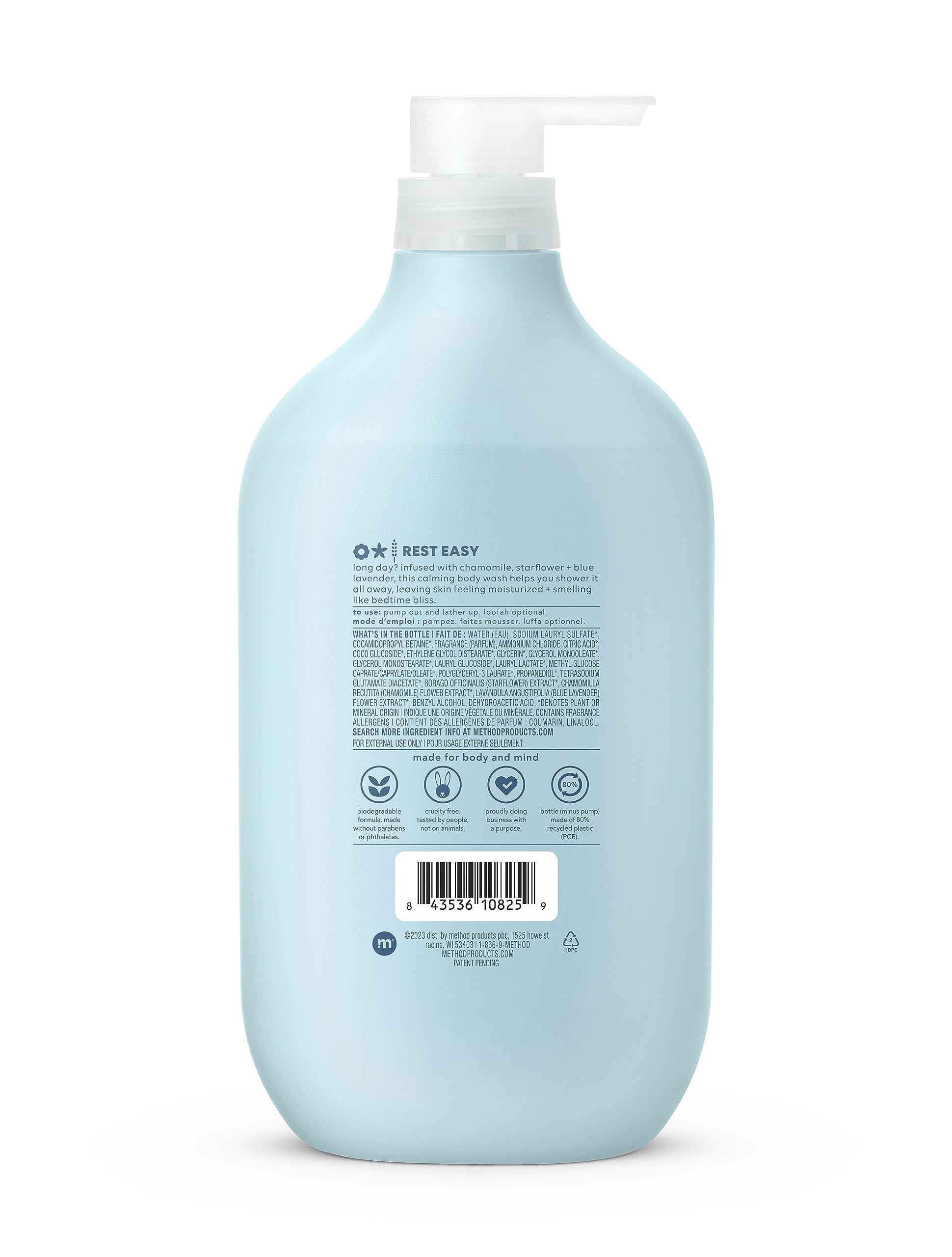 Foto 2 | Body Wash Method Wind Down, 828 Ml, Sin Parabenos Y Ftalatos - Venta Internacional.
