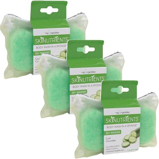 Foto 1 | Esponja De Gel Corporal Spongeables Cool Cucumber, 3 Unidades - Venta Internacional.
