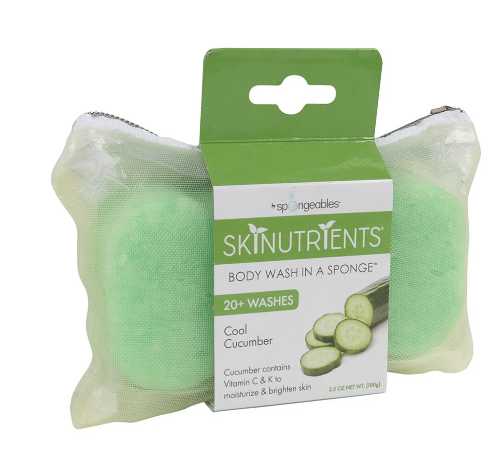 Foto 3 pulgar | Esponja De Gel Corporal Spongeables Cool Cucumber, 3 Unidades - Venta Internacional.