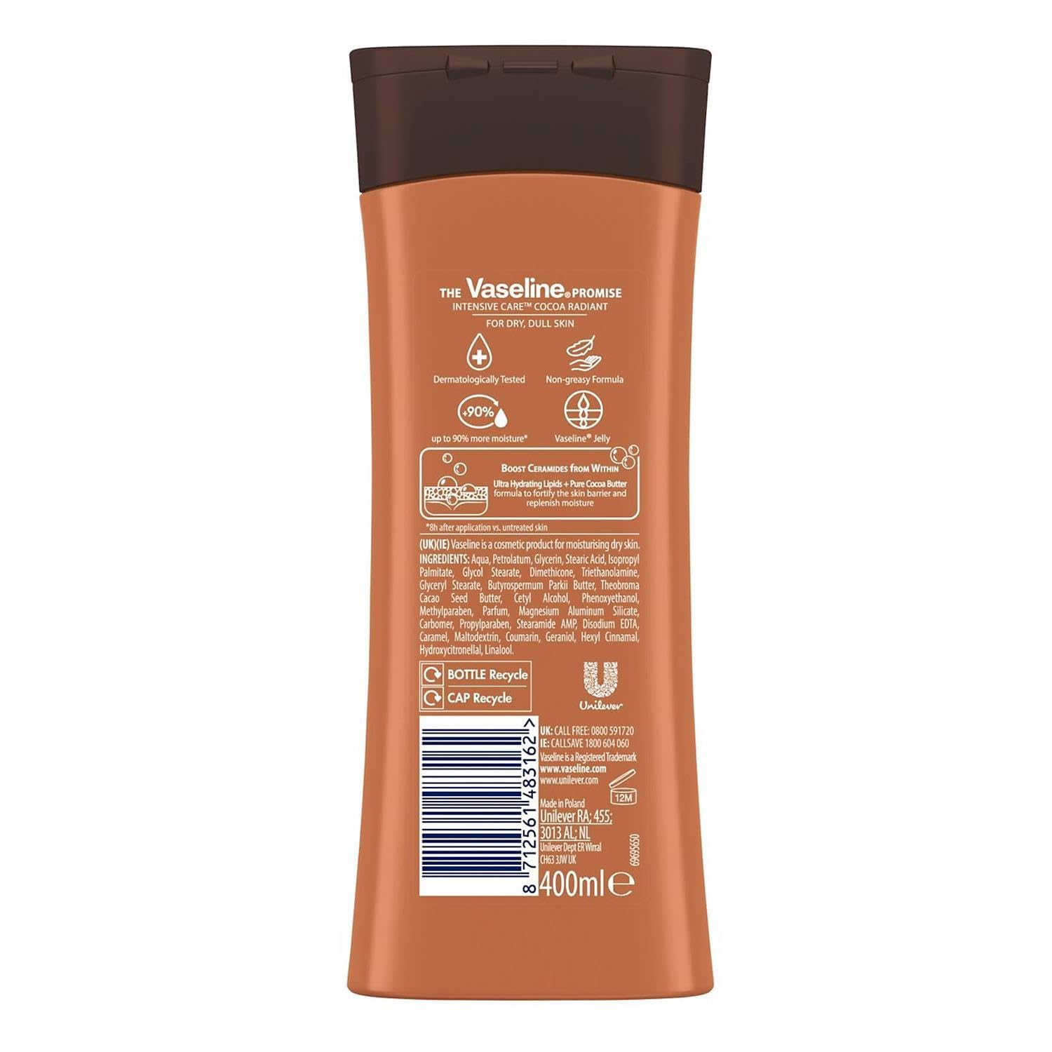 Foto 3 pulgar | Loción Corporal Con Vaselina, Manteca De Cacao, Acondicionador Profundo, 400 Ml - Venta Internacional.