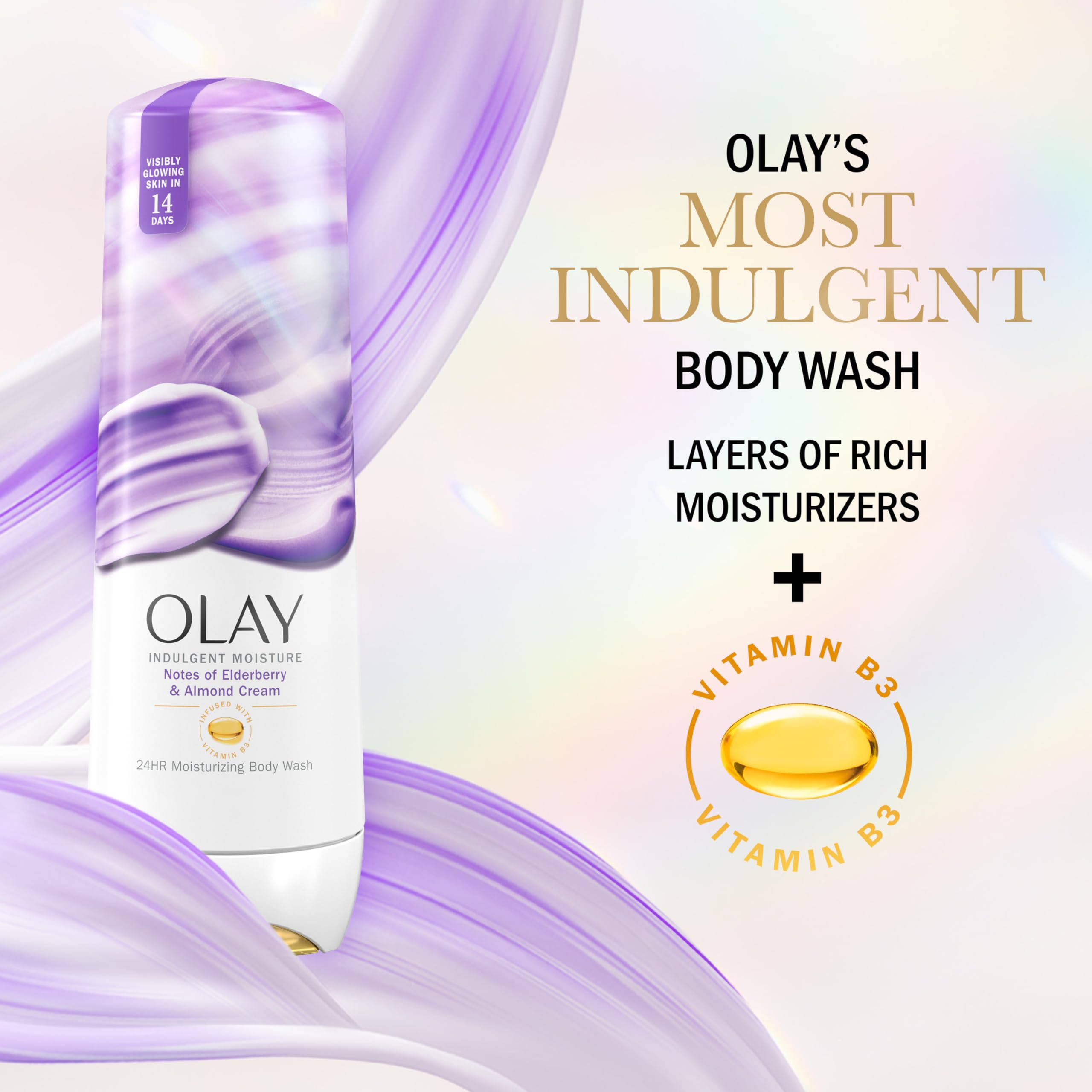 Foto 3 | Gel de Baño Olay Indulgent Moisture con Vitamina B3 591 Ml - Venta Internacional