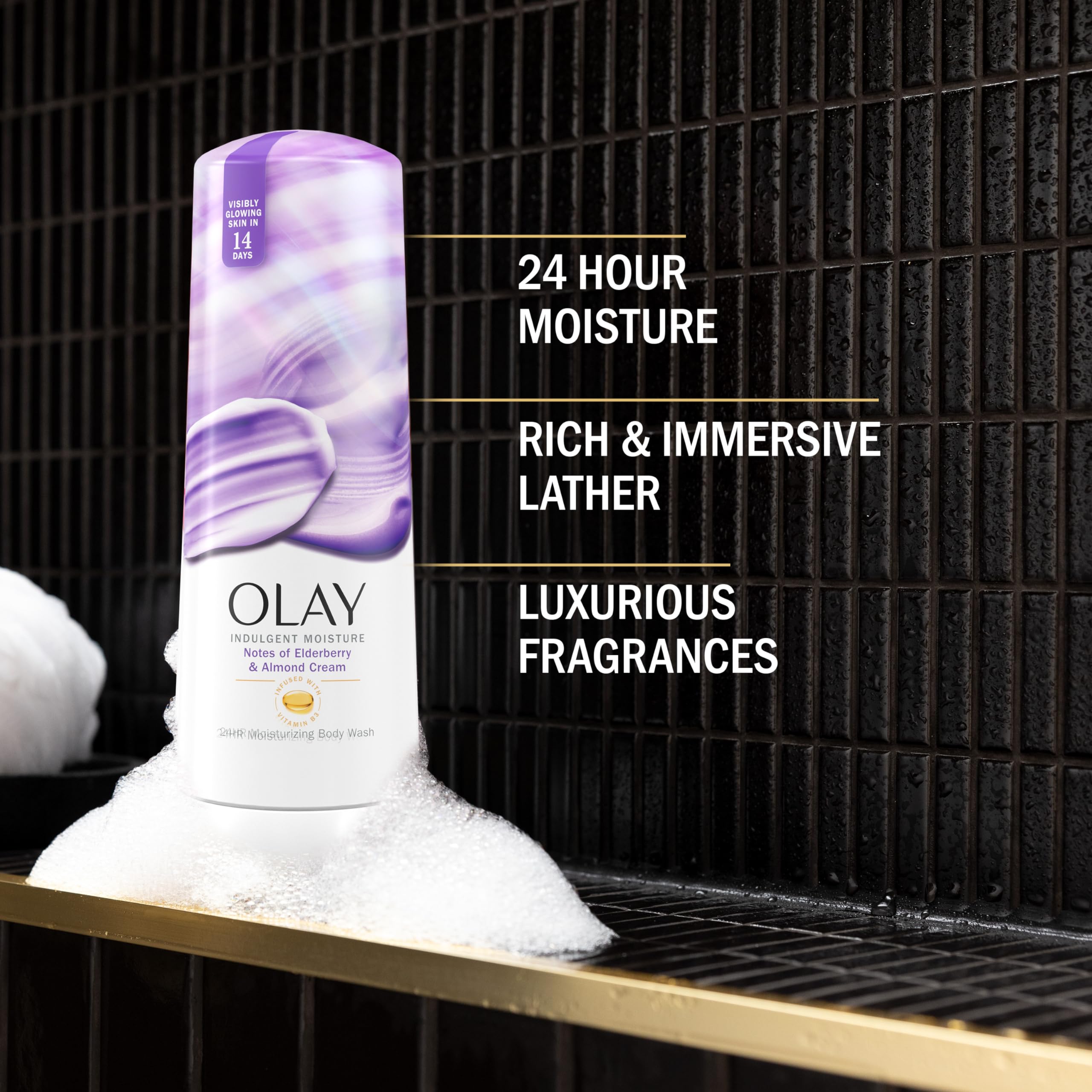 Foto 6 pulgar | Gel de Baño Olay Indulgent Moisture con Vitamina B3 591 Ml - Venta Internacional