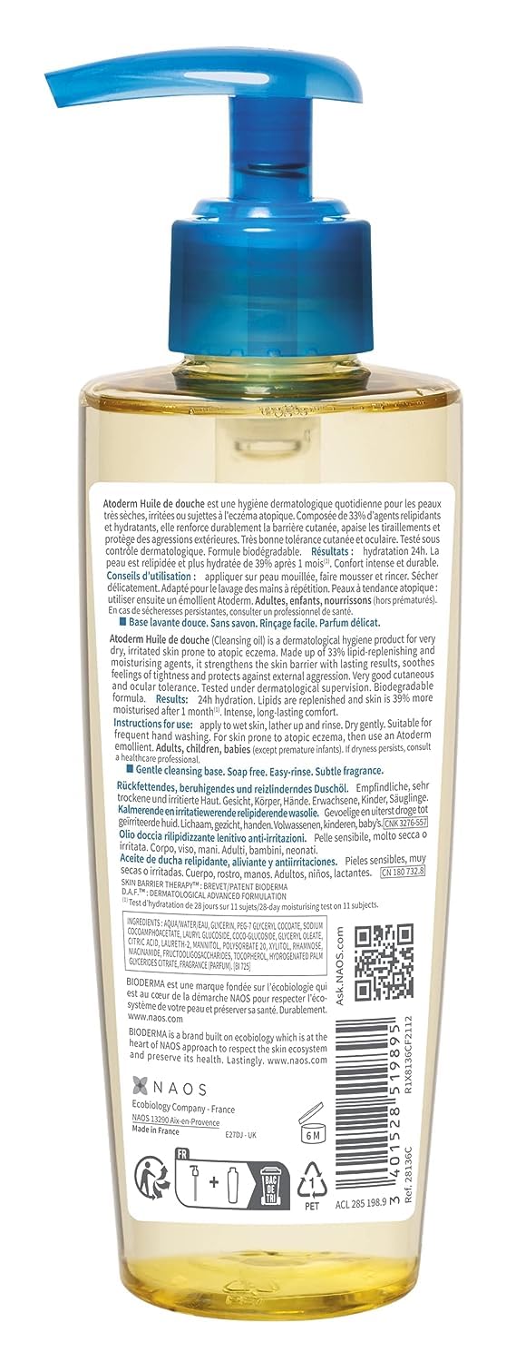 Foto 3 pulgar | Aceite Limpiador Bioderma Atoderm Para Pieles Sensibles Muy Secas 200 Ml - Venta Internacional.