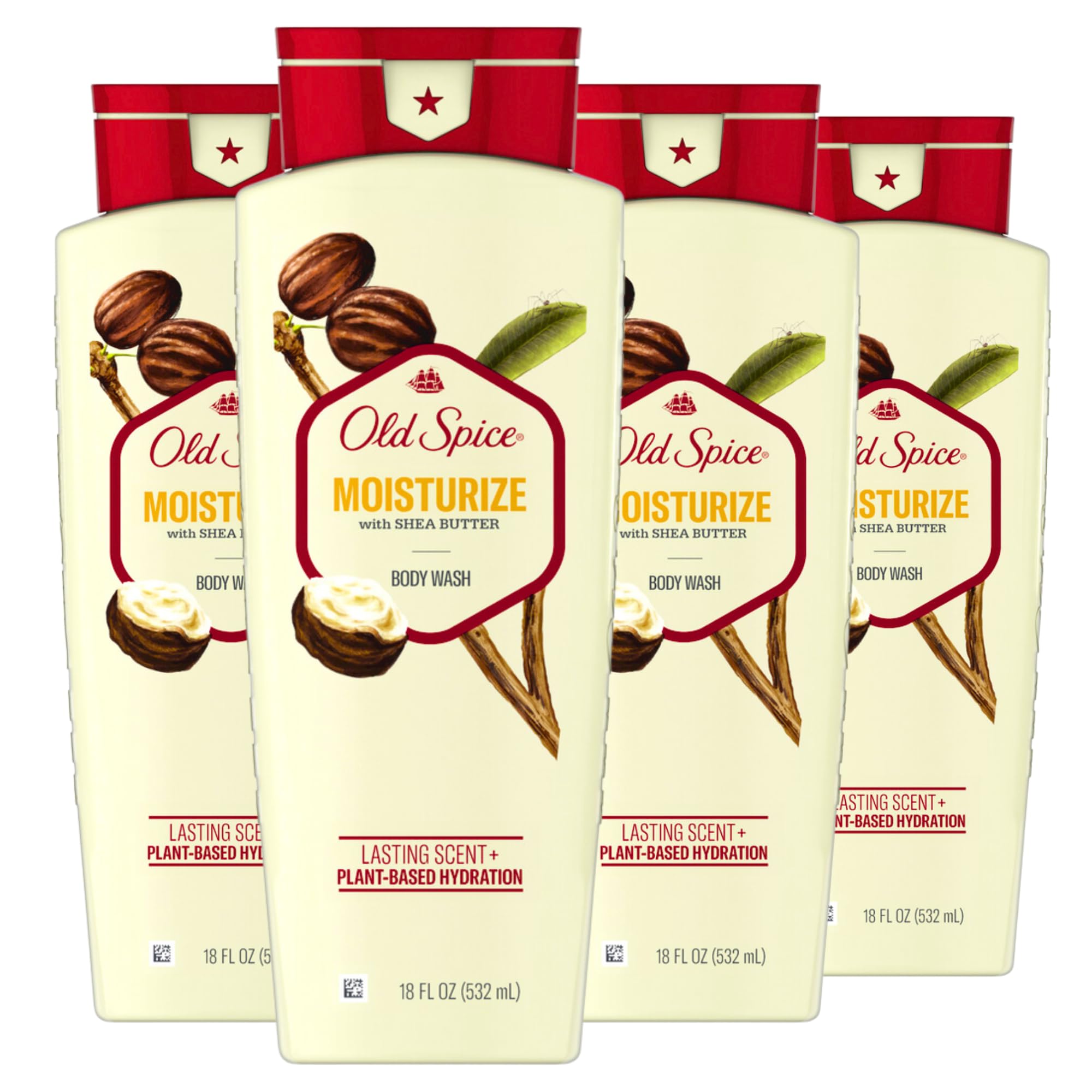 Body Wash Old Spice Moisturize Con Manteca De Karité, 532 Ml (paquete De 4) - Venta Internacional.