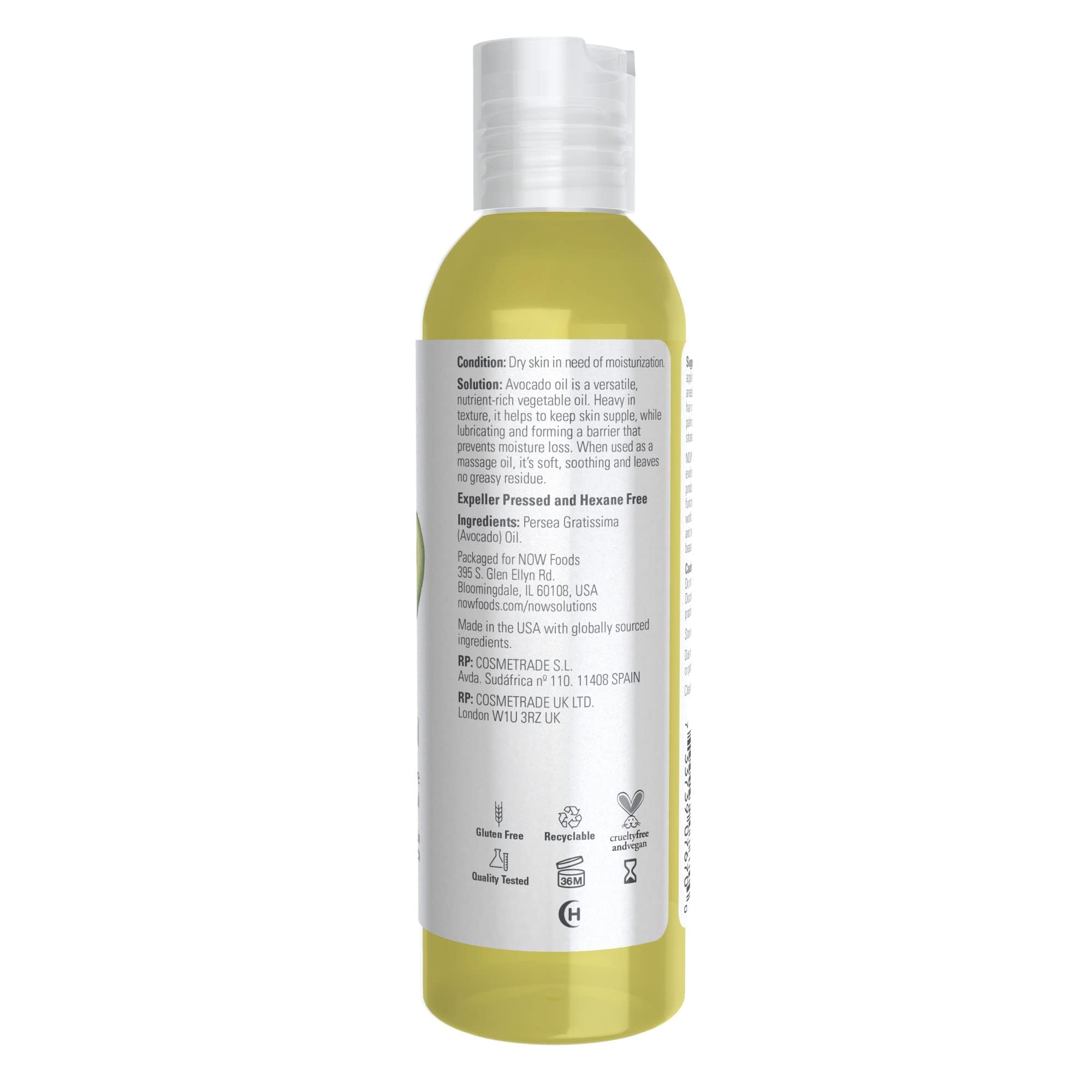 Foto 3 pulgar | Aceite Hidratante Now Foods Solutions Aceite De Aguacate 120 Ml - Venta Internacional.
