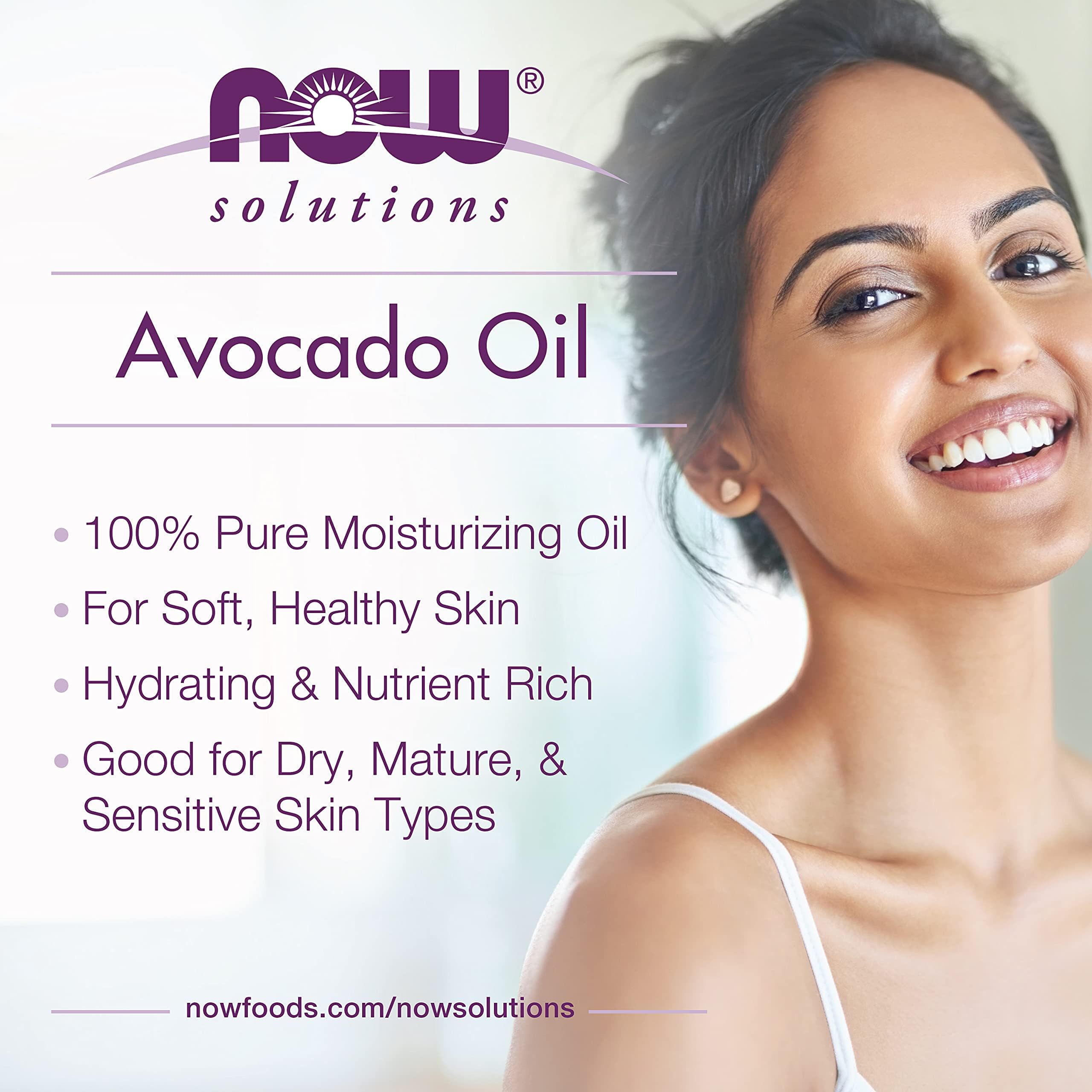Foto 5 pulgar | Aceite Hidratante Now Foods Solutions Aceite De Aguacate 120 Ml - Venta Internacional.