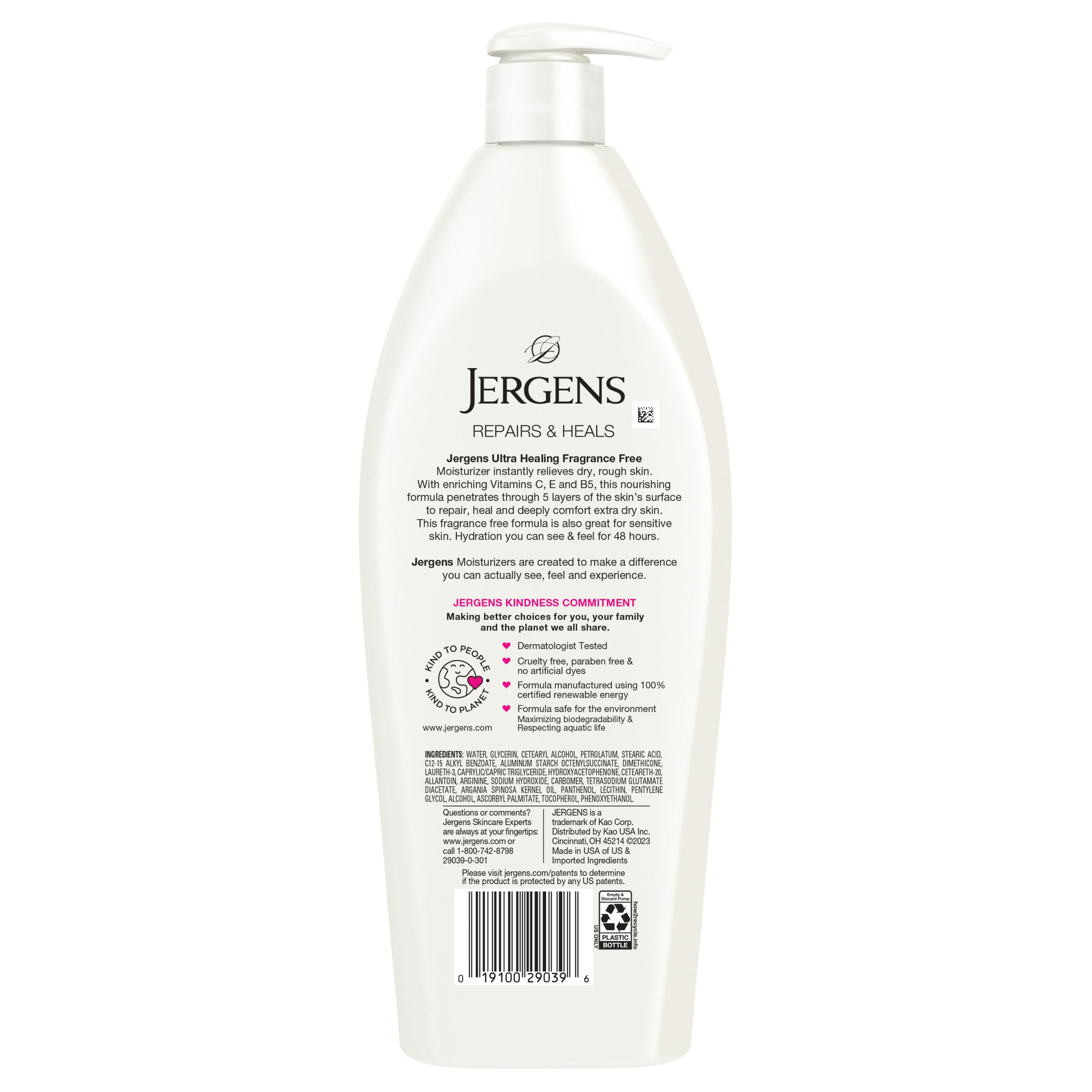 Foto 8 pulgar | Crema Hidratante Jergens Ultra Healing Para Piel Seca, 621 Ml, Sin Fragancia - Venta Internacional.