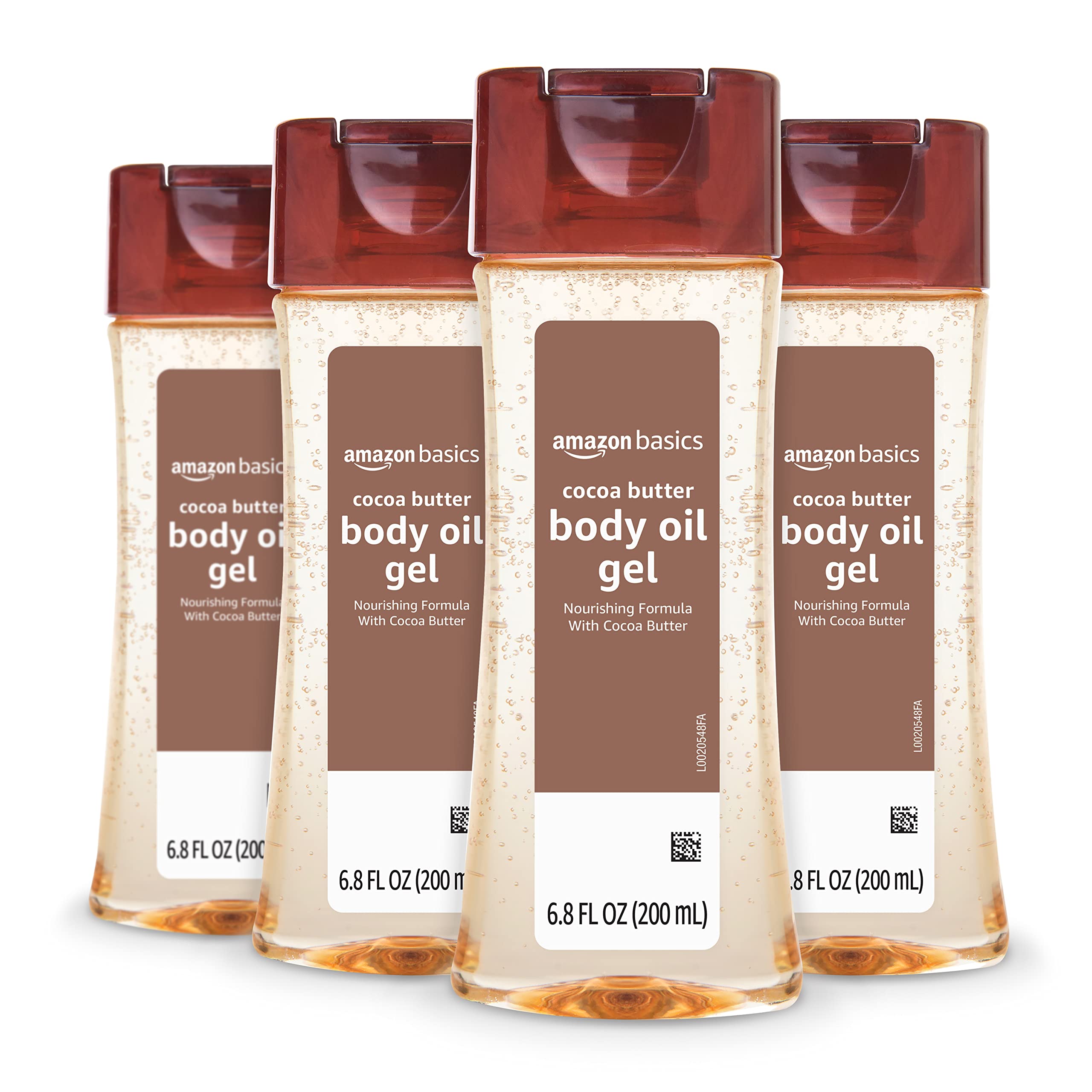 Gel De Aceite Corporal Amazon Basics Con Manteca De Cacao, 200 Ml (paquete De 4) - Venta Internacional.