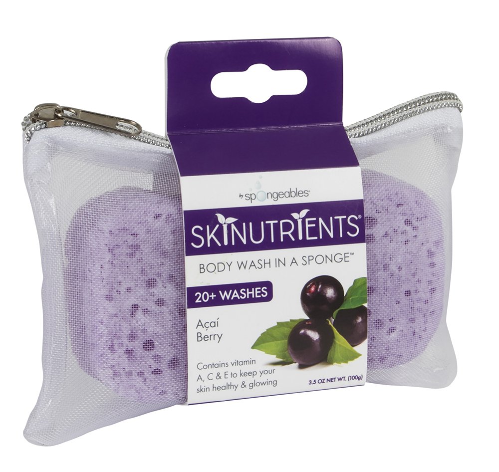 Foto 2 pulgar | Esponja De Gel De Baño, Esponjosas, Nutrientes Para La Piel, Acai Berry, 100 Ml - Venta Internacional.