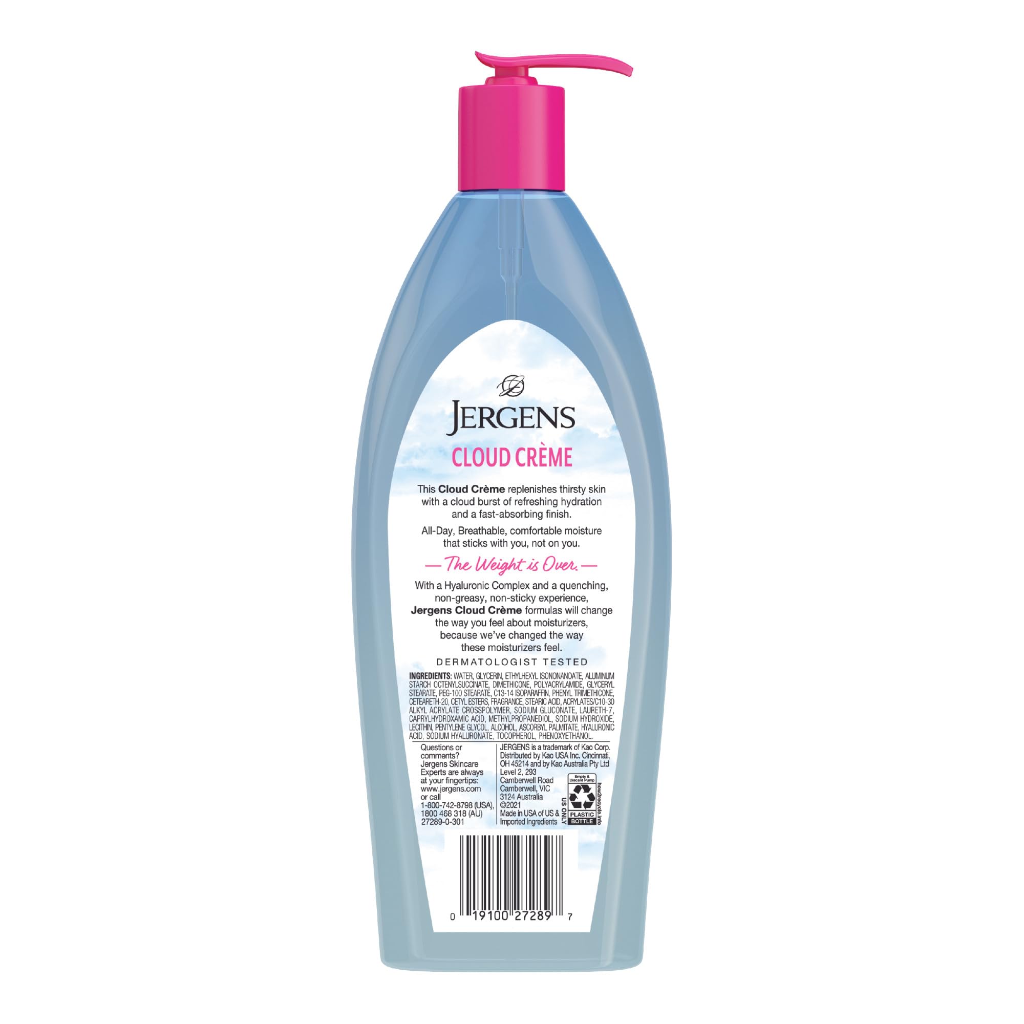 Foto 7 pulgar | Loción Corporal Jergens Cloud Creme Hydrating 385 Ml Sin Parabenos - Venta Internacional.