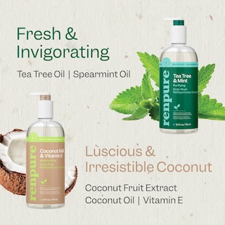 Foto 5 | Gel De Baño Renpure Con Aceite De Menta Y Árbol De Té Y Coco Con Vitamina E, 720 Ml - Venta Internacional.
