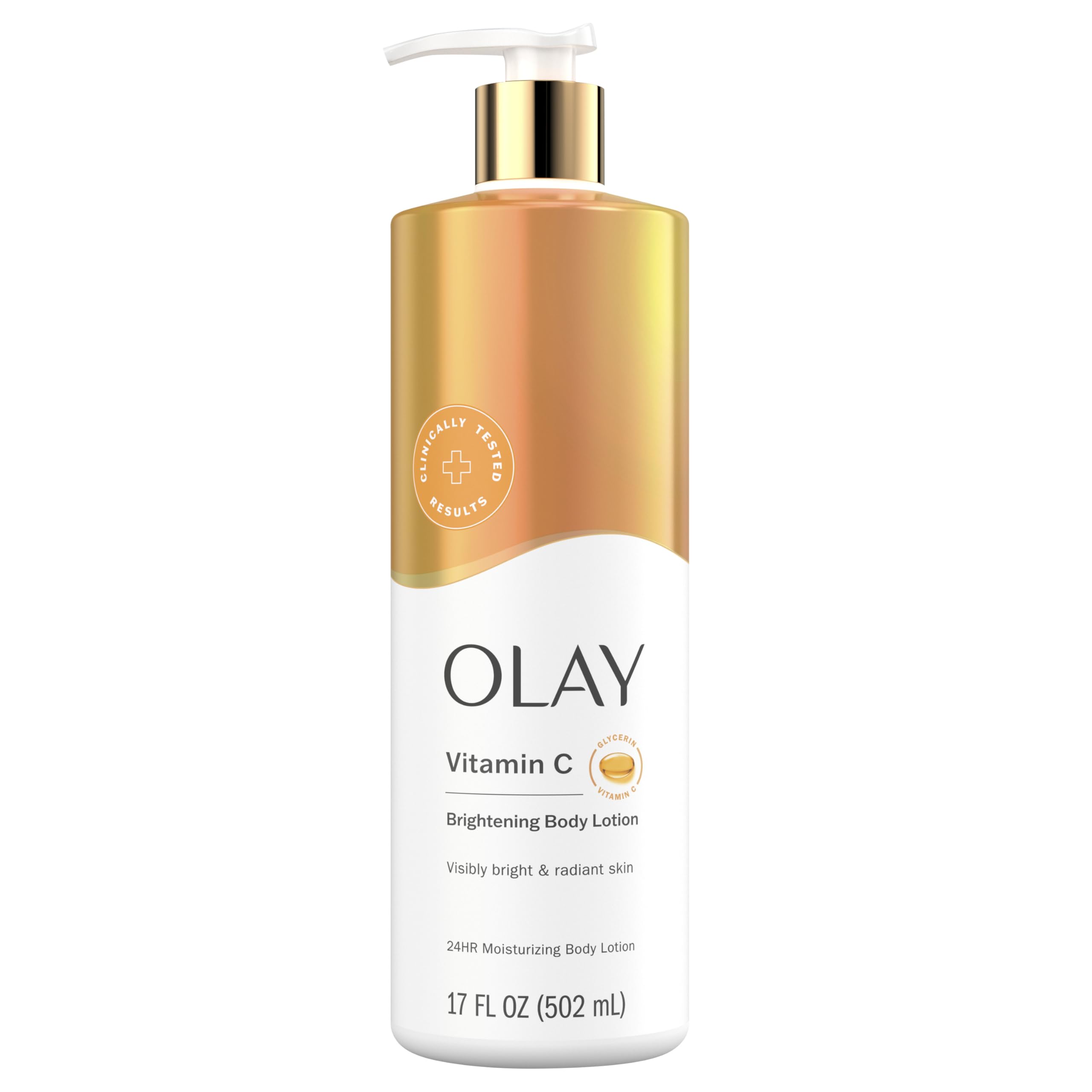 Loción Corporal Olay Brightening, 24 Horas, Hidratante, Vitamina C, 500 Ml - Venta Internacional.