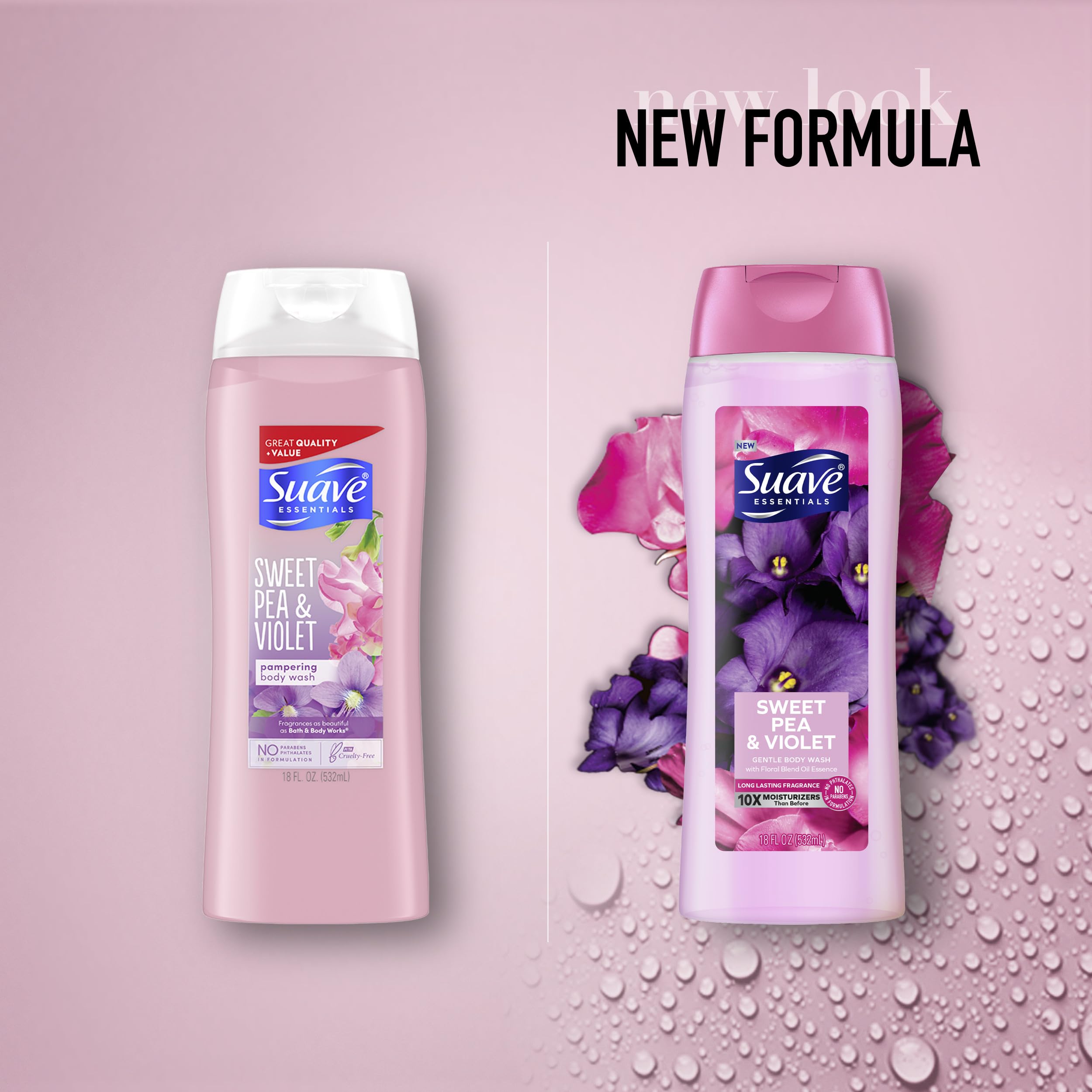 Foto 4 pulgar | Gel de Baño Suave Hidratante Violeta Guisante Dulce Vitamina E 532 Ml - Venta Internacional