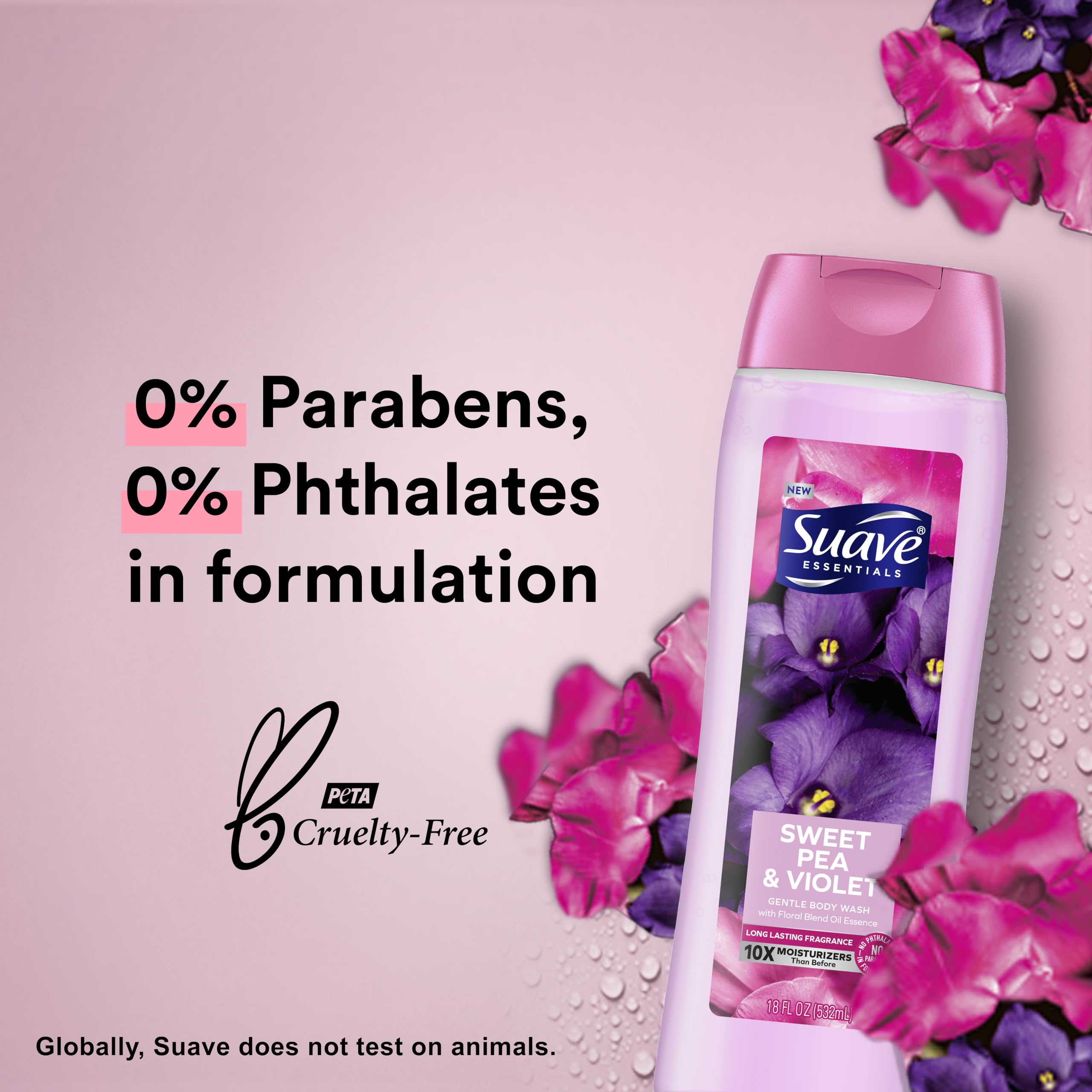 Foto 6 pulgar | Gel de Baño Suave Hidratante Violeta Guisante Dulce Vitamina E 532 Ml - Venta Internacional