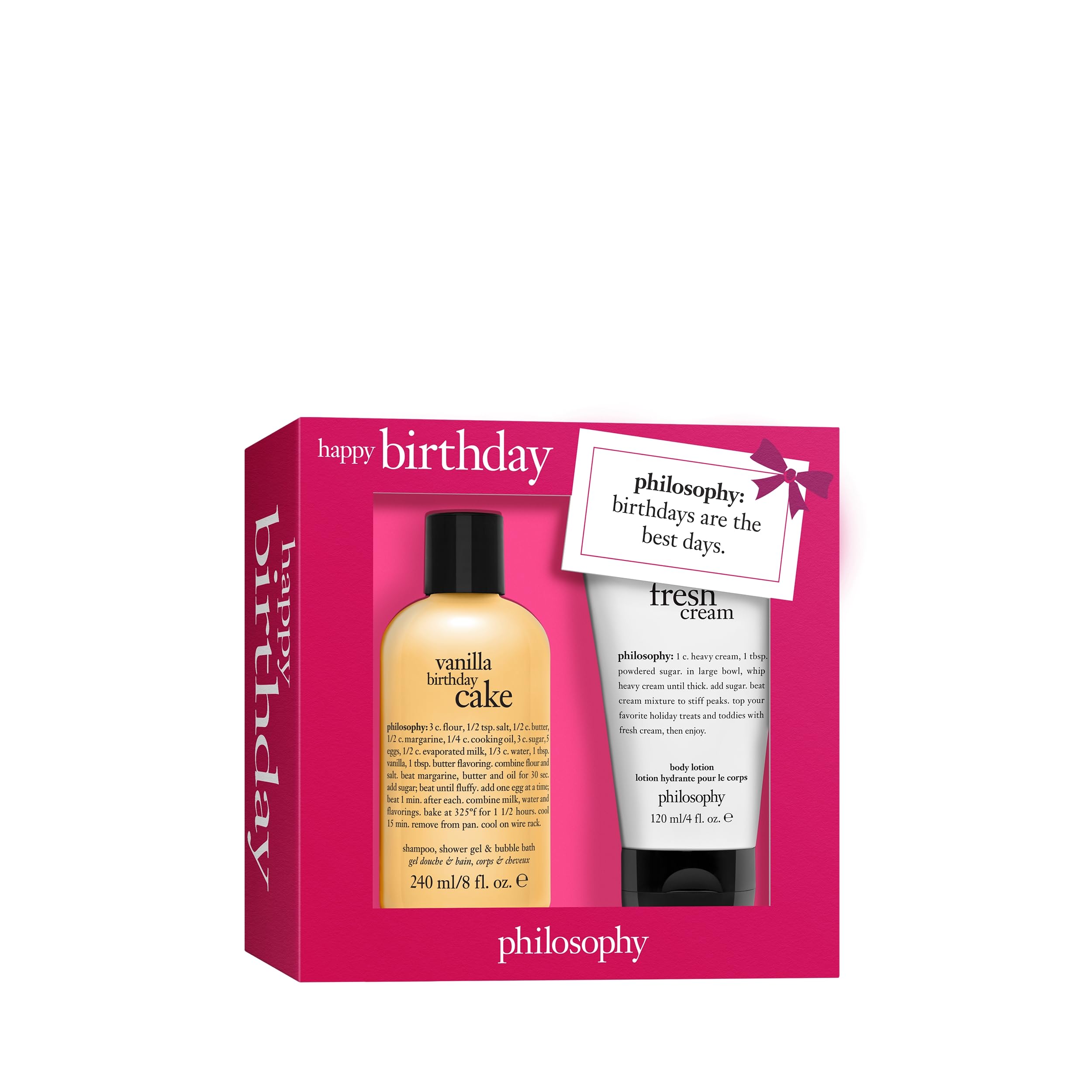 Bath & Body Set Philosophy Happy Birthday, Pastel De Cumpleaños Con Vainilla - Venta Internacional.