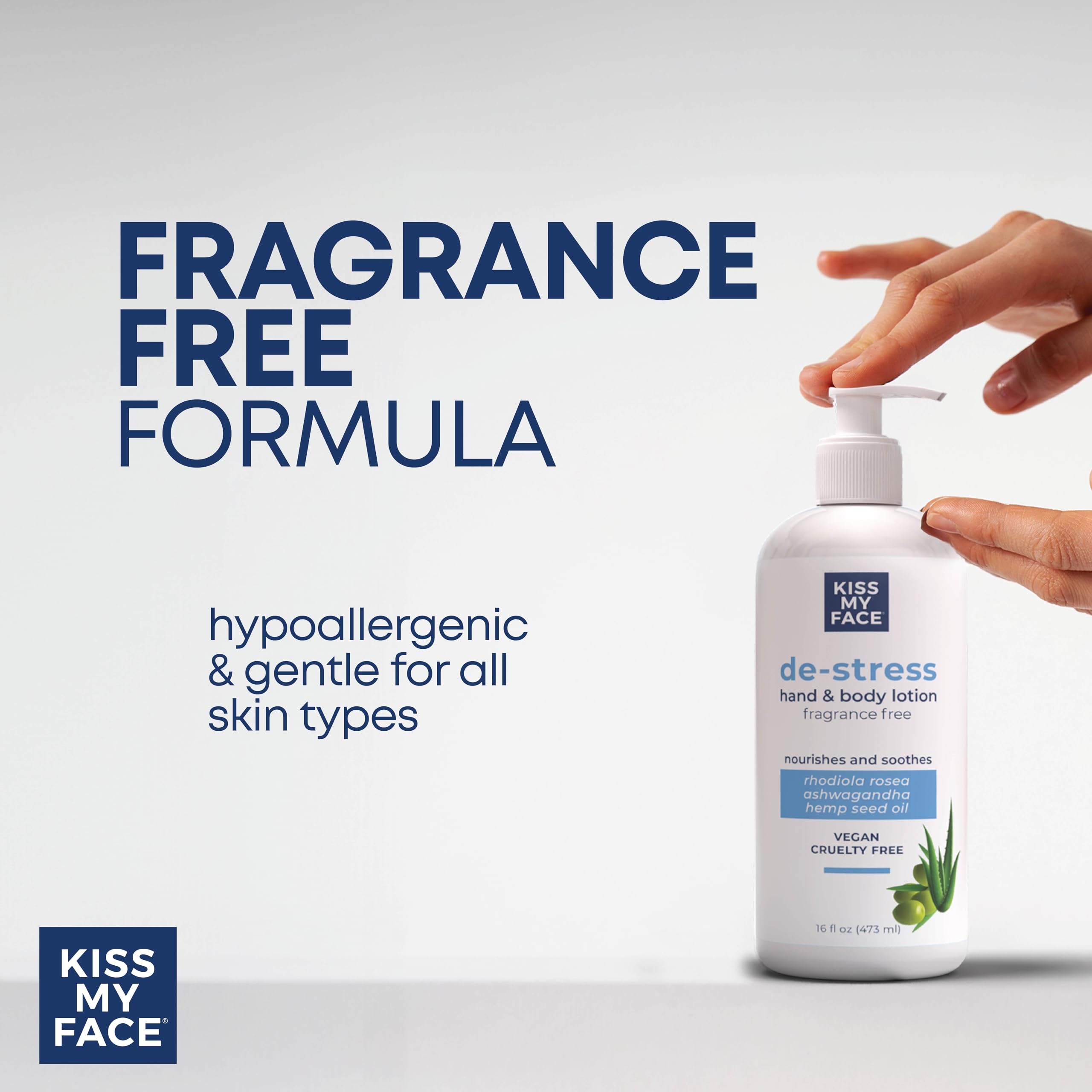 Foto 4 pulgar | Loción Para Manos Y Cuerpo Kiss My Face De-stress 480 Ml Sin Fragancia - Venta Internacional.