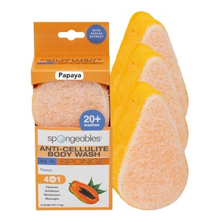 Foto 1 | Esponja De Gel Corporal, Esponjosa, Anticelulítica, Papaya, 3 Unidades - Venta Internacional.