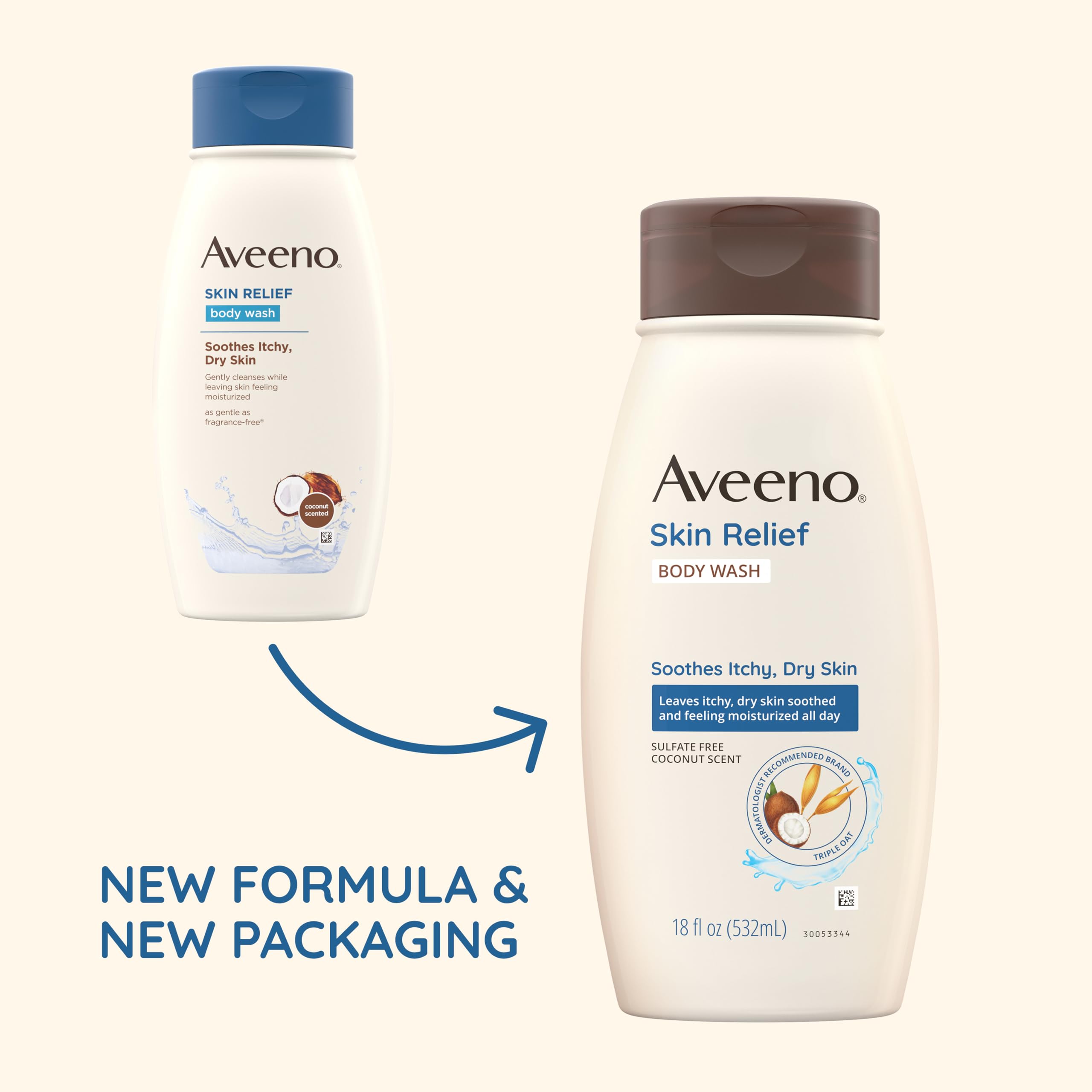 Foto 3 pulgar | Gel De Baño Aveeno Skin Relief Con Aroma A Coco, 355 Ml, Piel Seca - Venta Internacional.