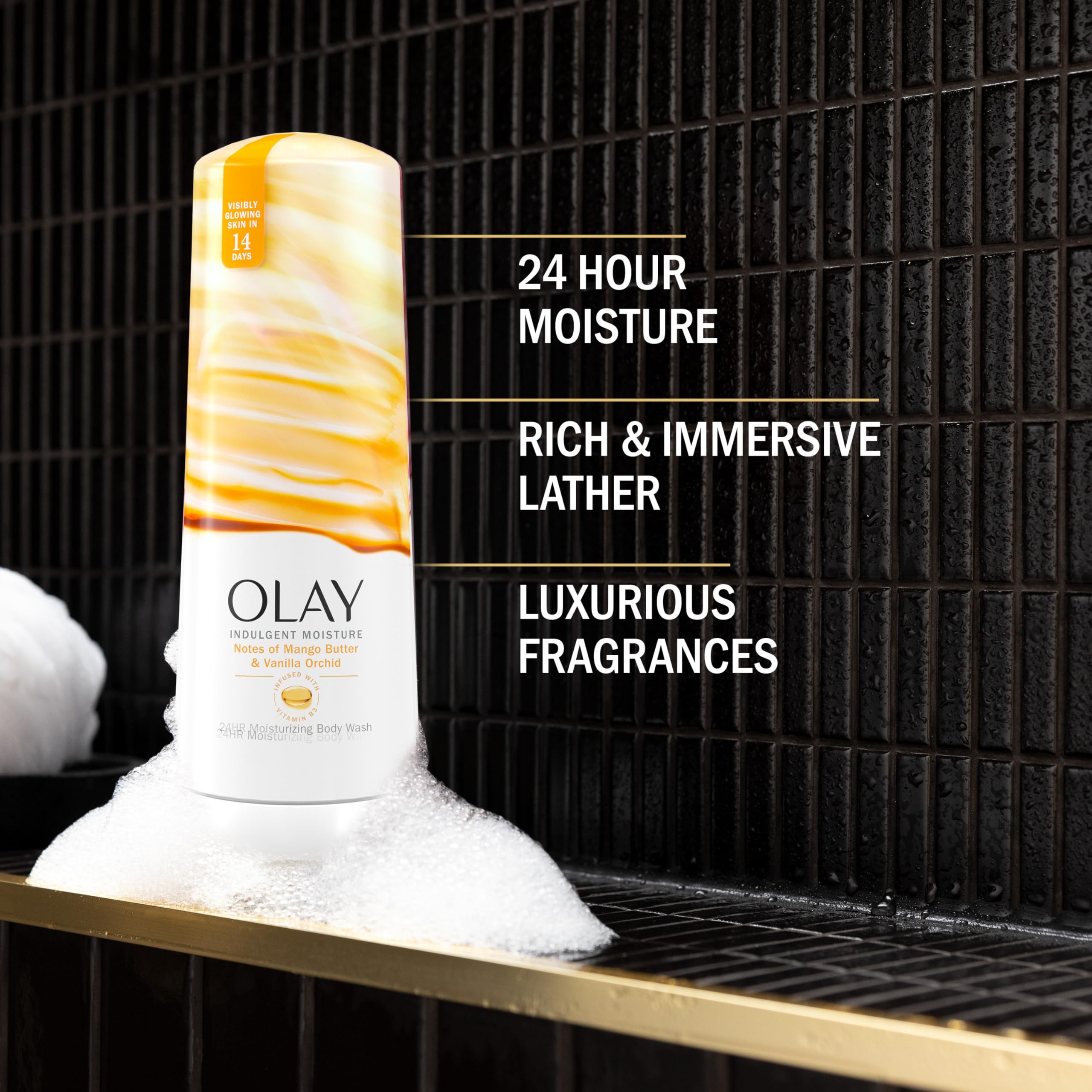 Foto 6 pulgar | Gel de Baño Olay Indulgent Moisture con Vitamina B3 591 Ml - Venta Internacional