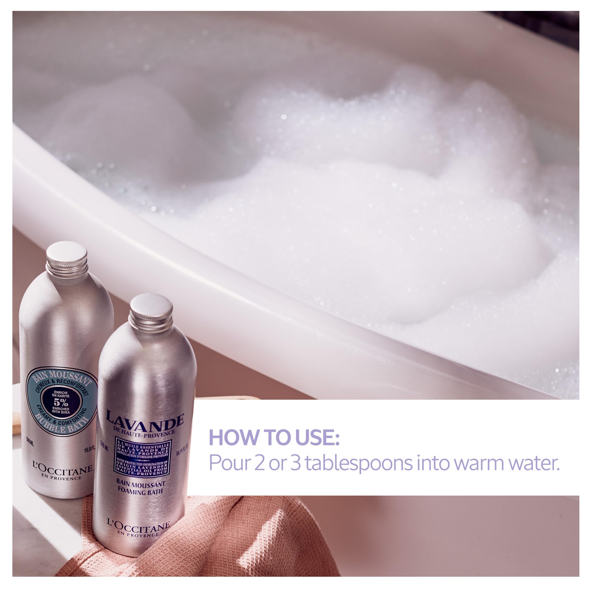 Foto 4 pulgar | Recambio De Baño De Burbujas L'occitane Relaxing & Foaming Lavender 500 Ml - Venta Internacional.