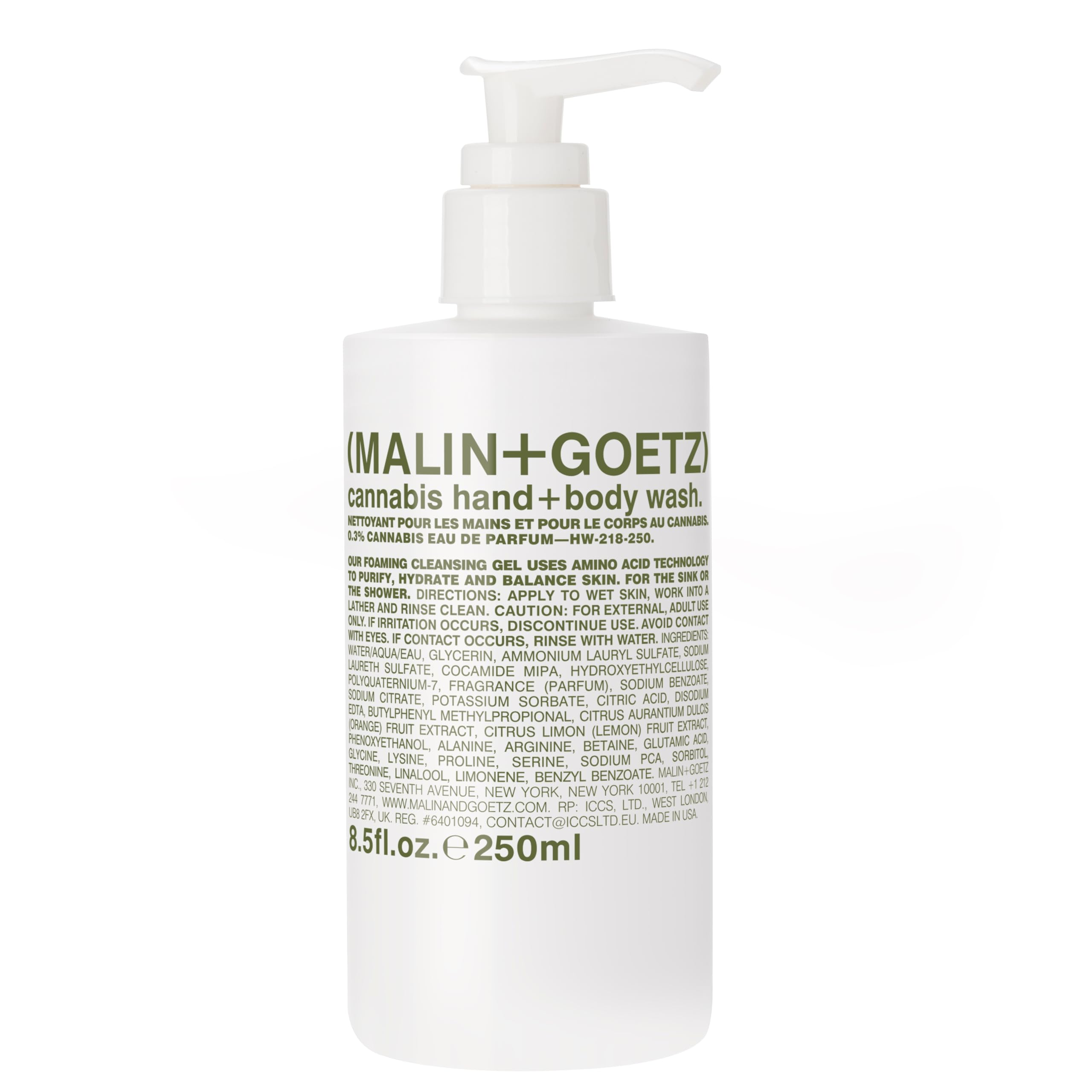 Gel De Baño Para Manos Y Cuerpo Malin+goetz Cannabis 250 Ml (paquete De 1) - Venta Internacional.