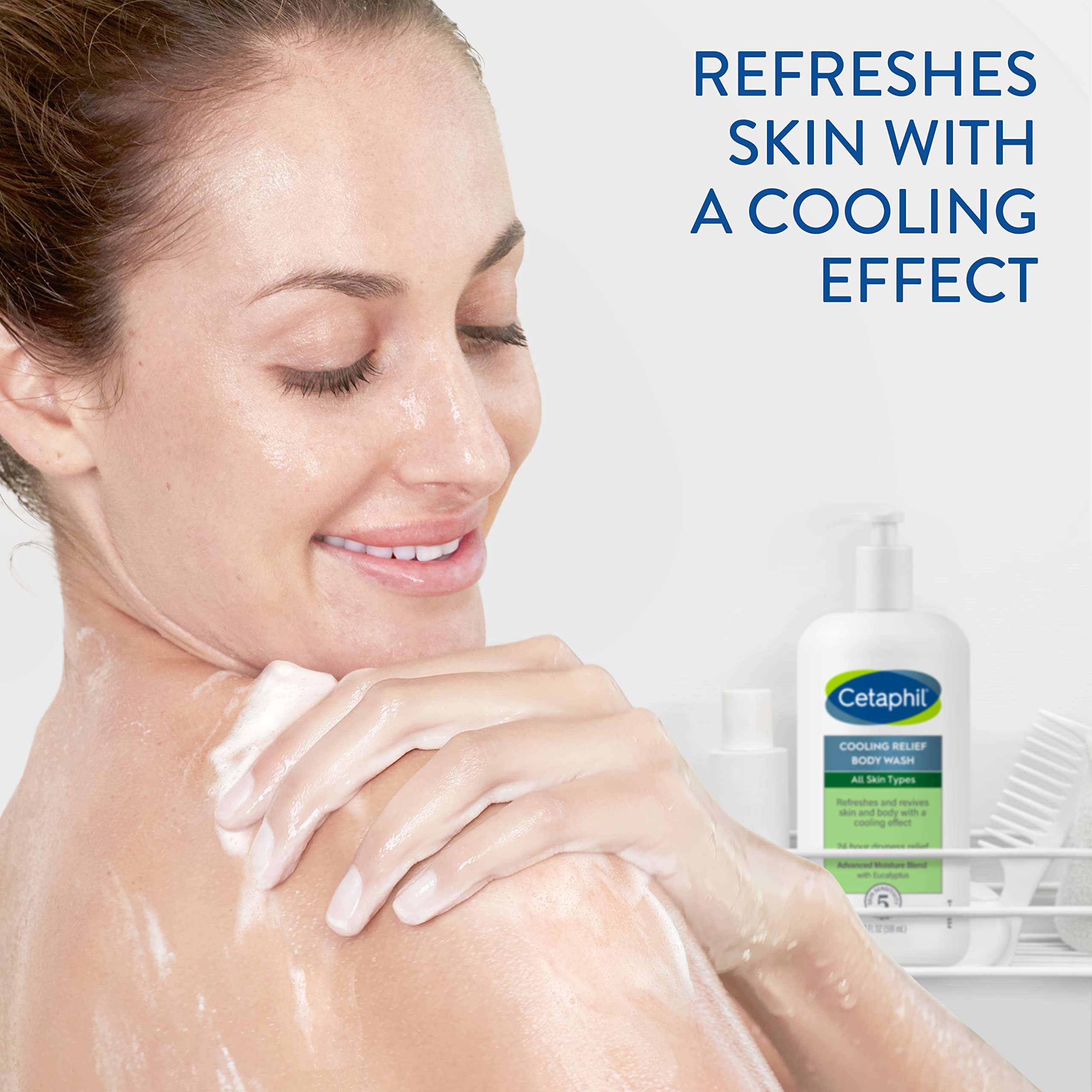 Foto 4 pulgar | Gel De Baño Cetaphil Cooling Relief, 591 Ml, Suavizante, Eucalipto - Venta Internacional.