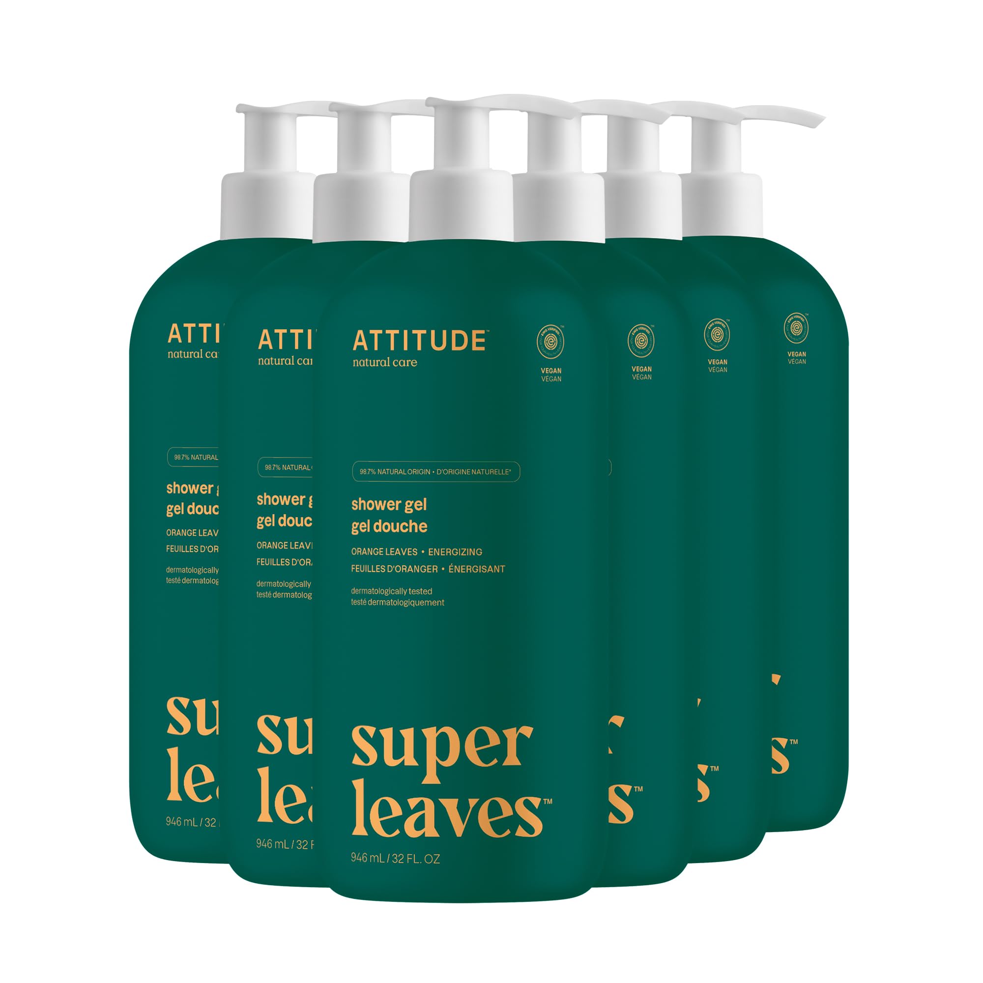 Gel De Baño Attitude Orange Leaves 946 Ml (paquete De 6) - Venta Internacional.